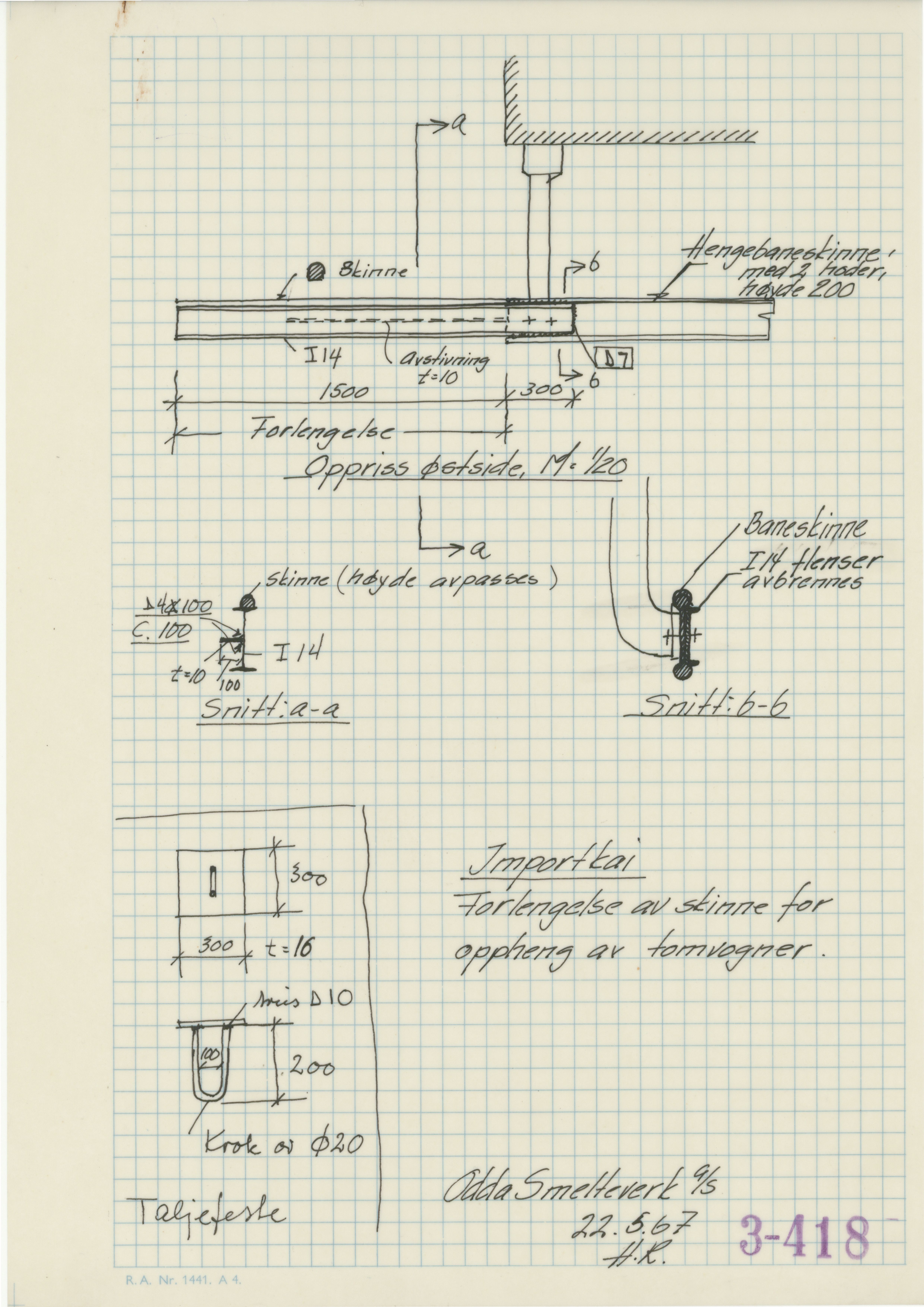 Odda smelteverk AS, KRAM/A-0157.1/T/Td/L0003: Gruppe 3. Importkai, 1954-1993, p. 196