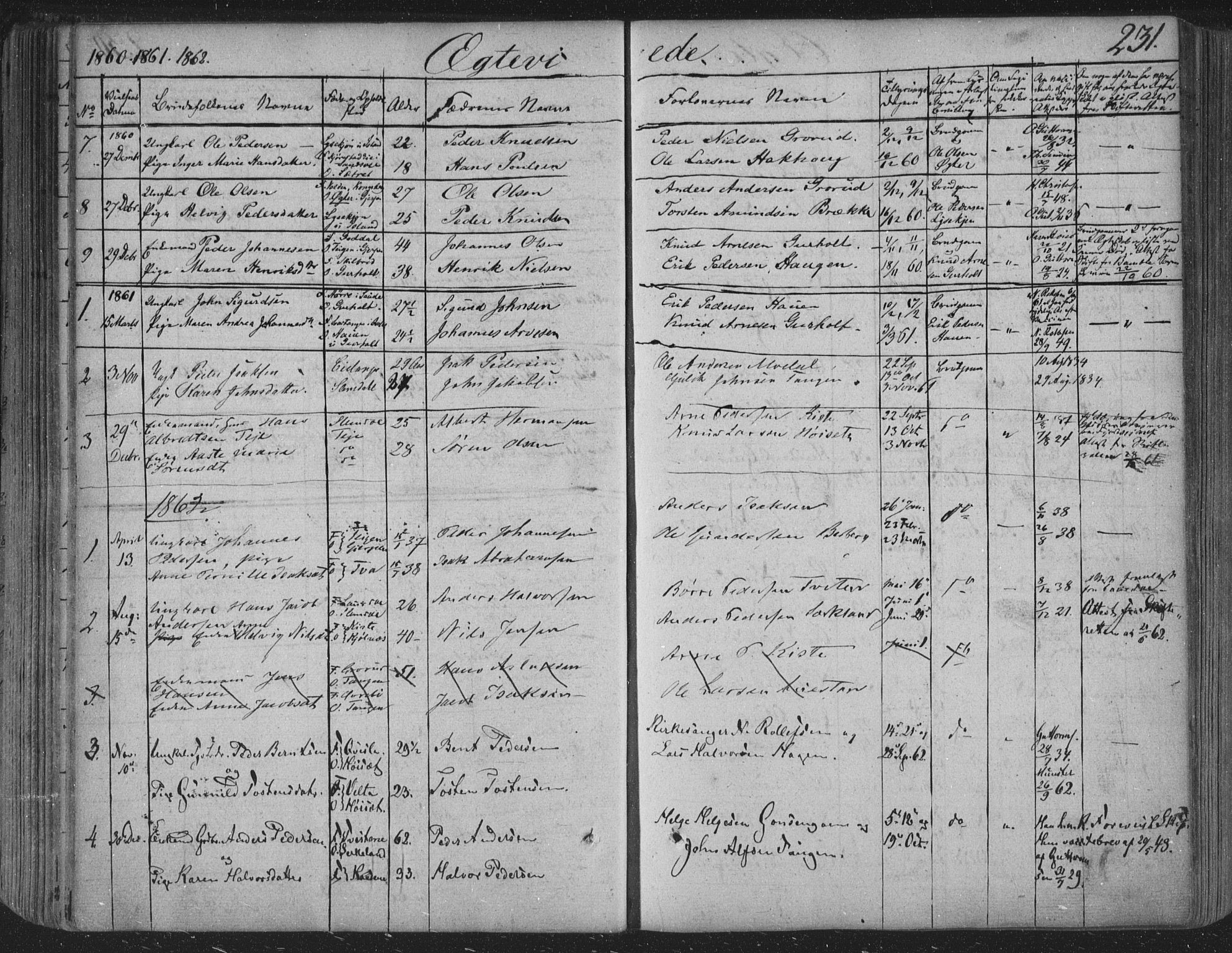 Siljan kirkebøker, SAKO/A-300/F/Fa/L0001: Parish register (official) no. 1, 1831-1870, p. 231