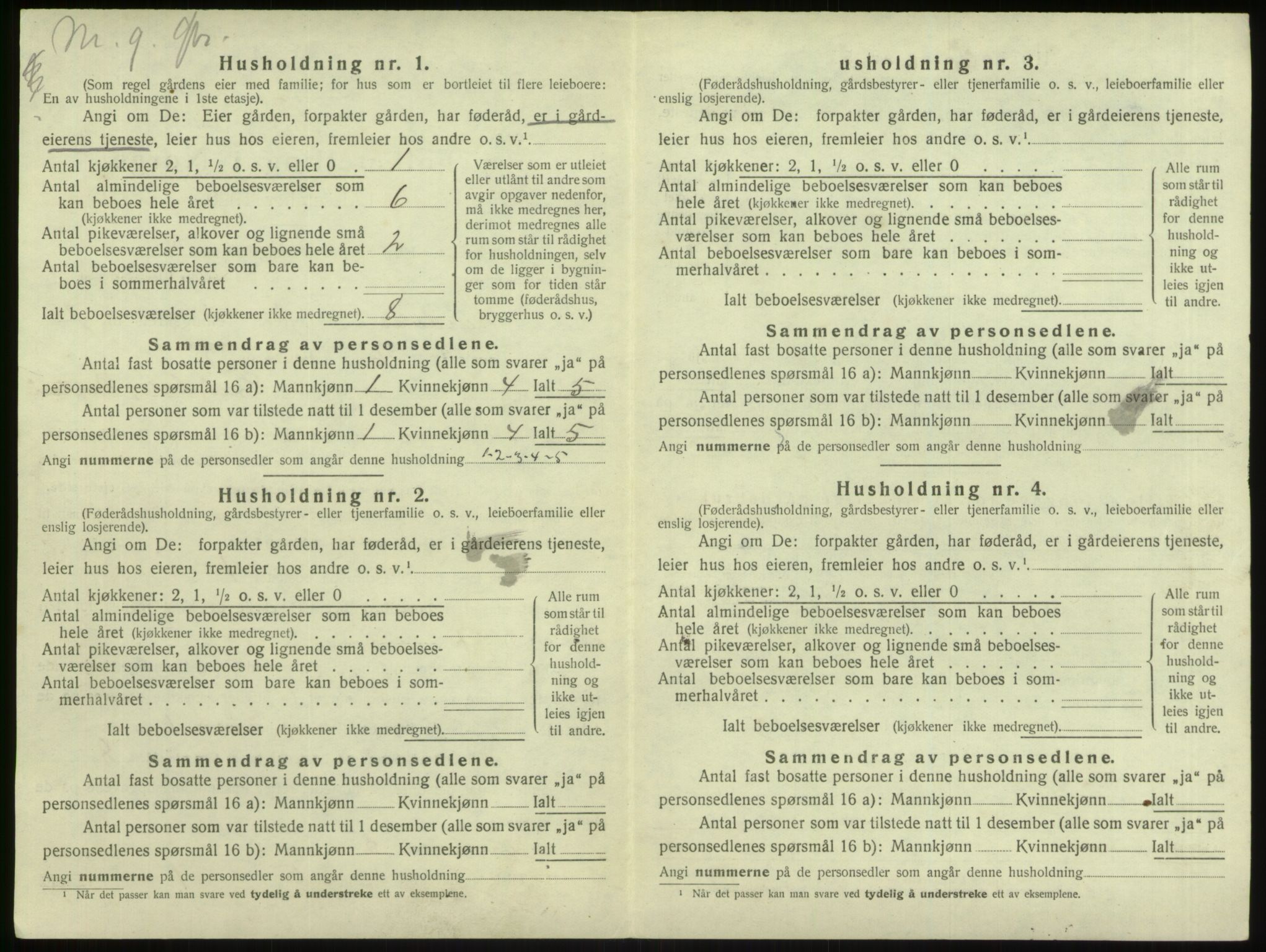 SAB, 1920 census for Lindås, 1920, p. 504