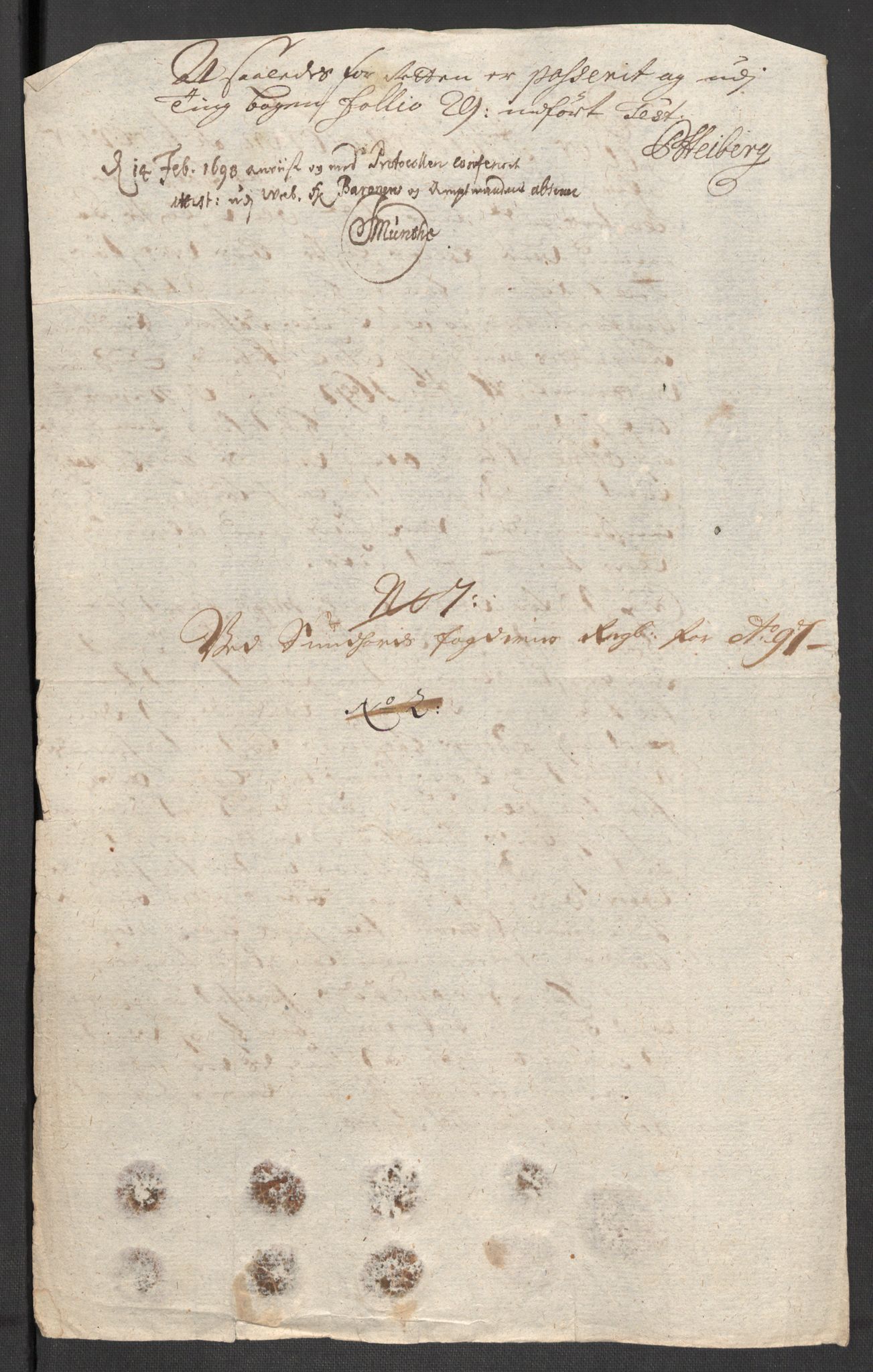 Rentekammeret inntil 1814, Reviderte regnskaper, Fogderegnskap, AV/RA-EA-4092/R48/L2977: Fogderegnskap Sunnhordland og Hardanger, 1697-1698, p. 119