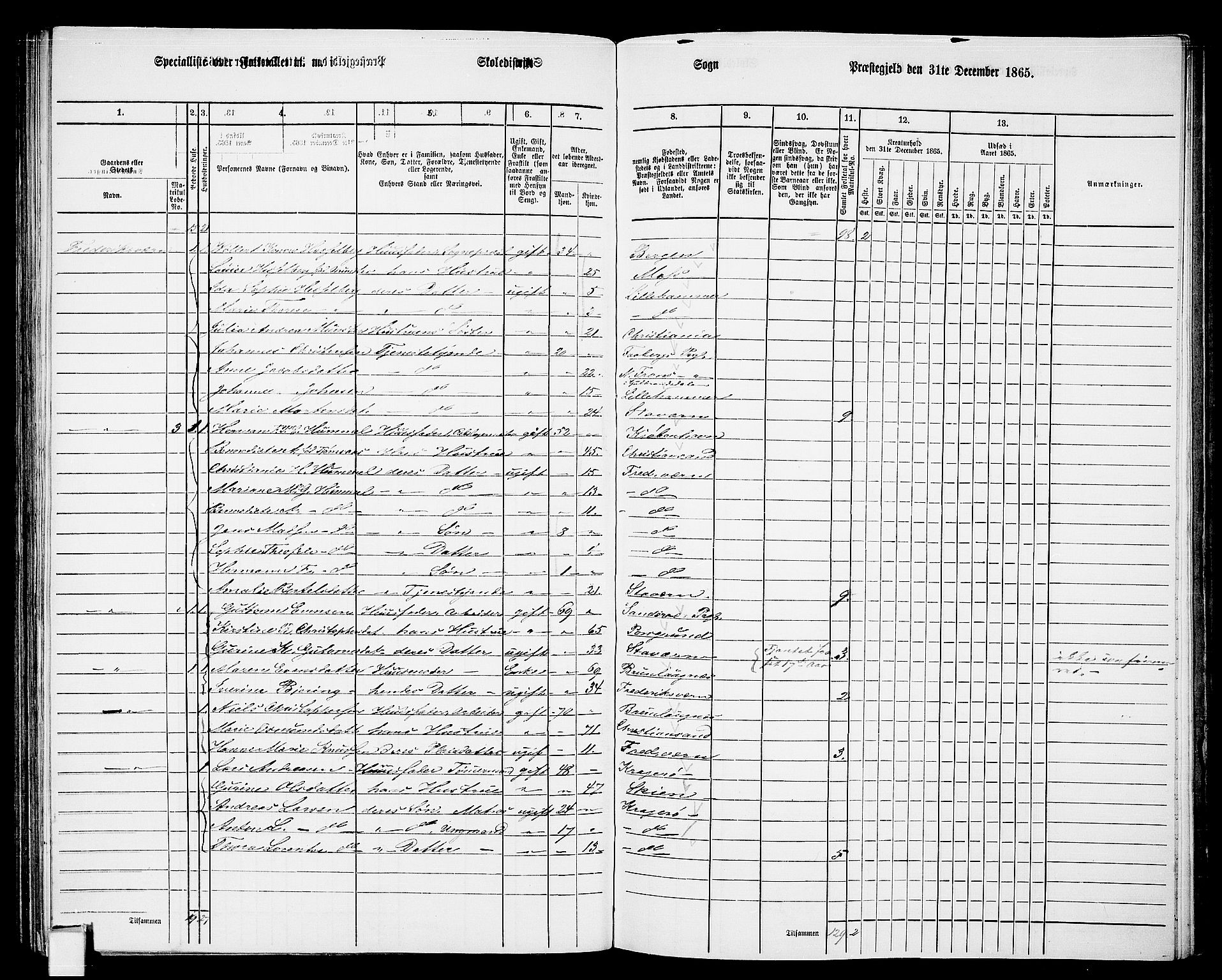 RA, 1865 census for Fredriksvern, 1865, p. 13