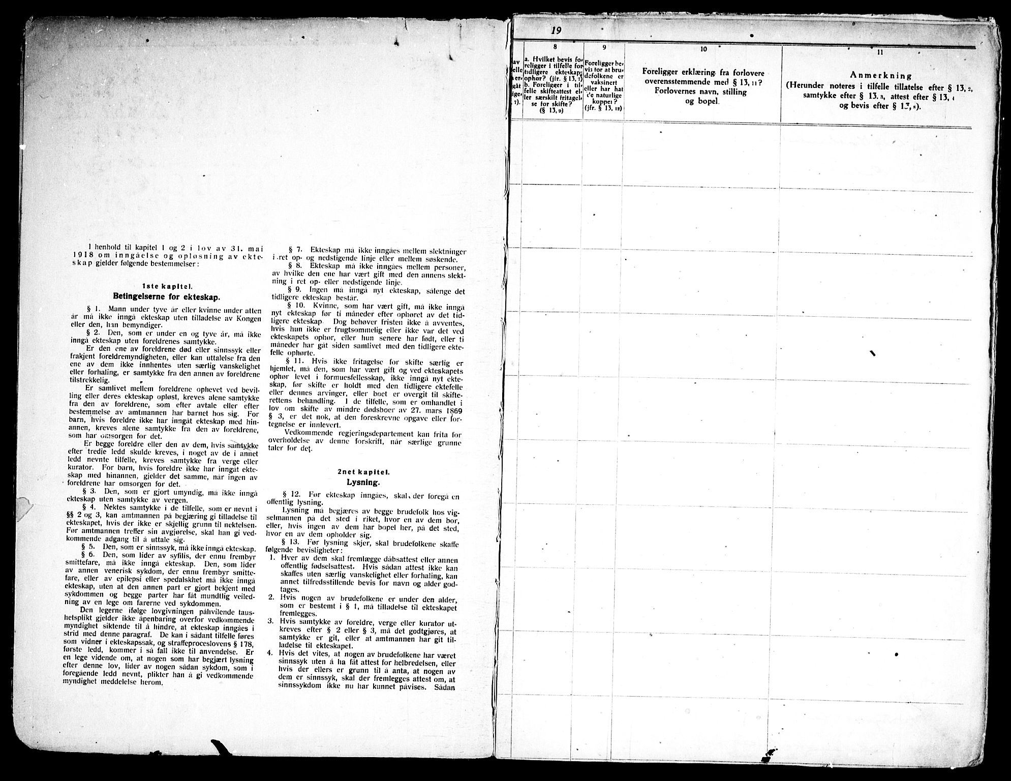 Nannestad prestekontor Kirkebøker, AV/SAO-A-10414a/H/Ha/L0003: Banns register no. I 3, 1919-1958