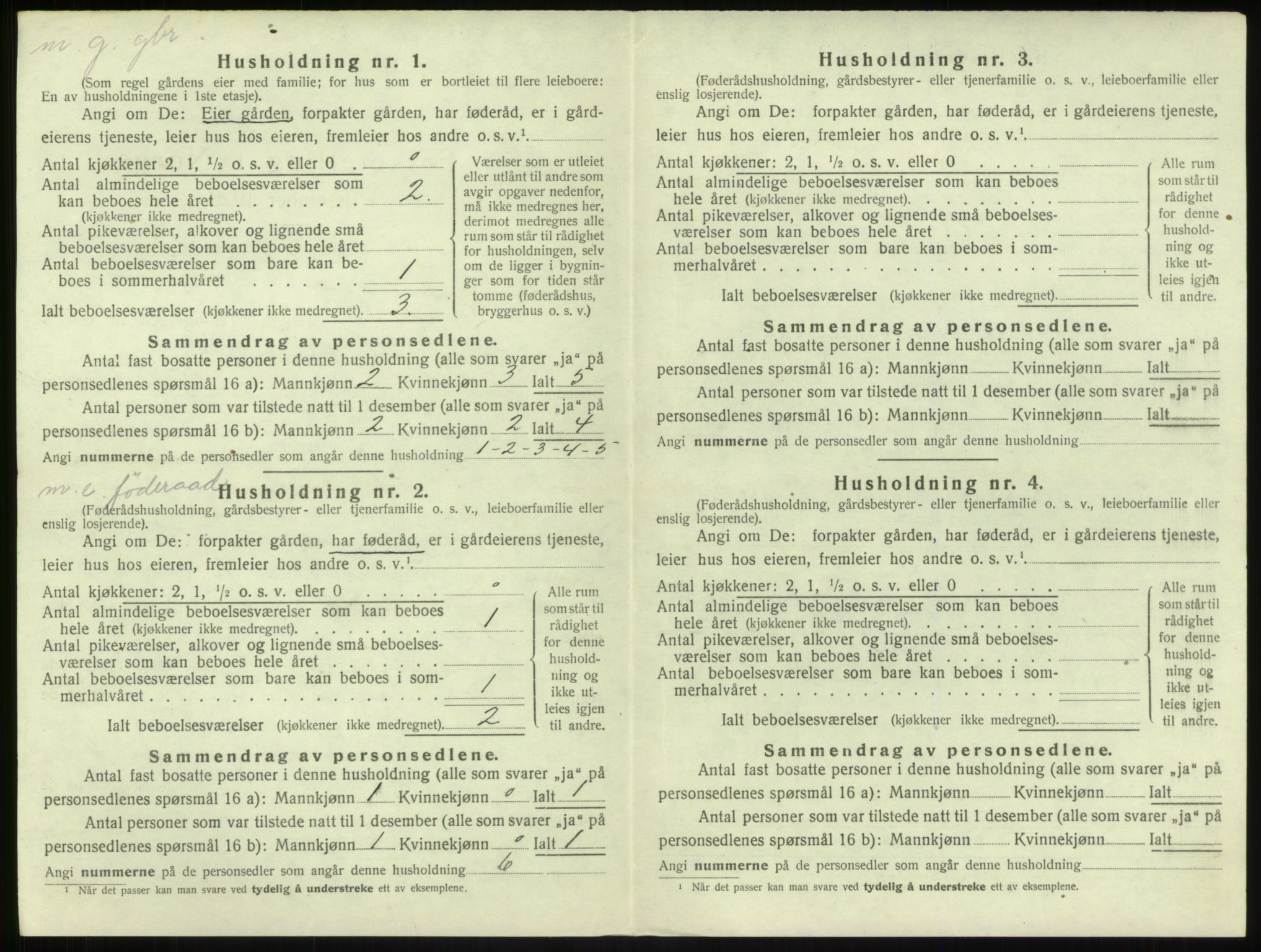 SAB, 1920 census for Gulen, 1920, p. 918