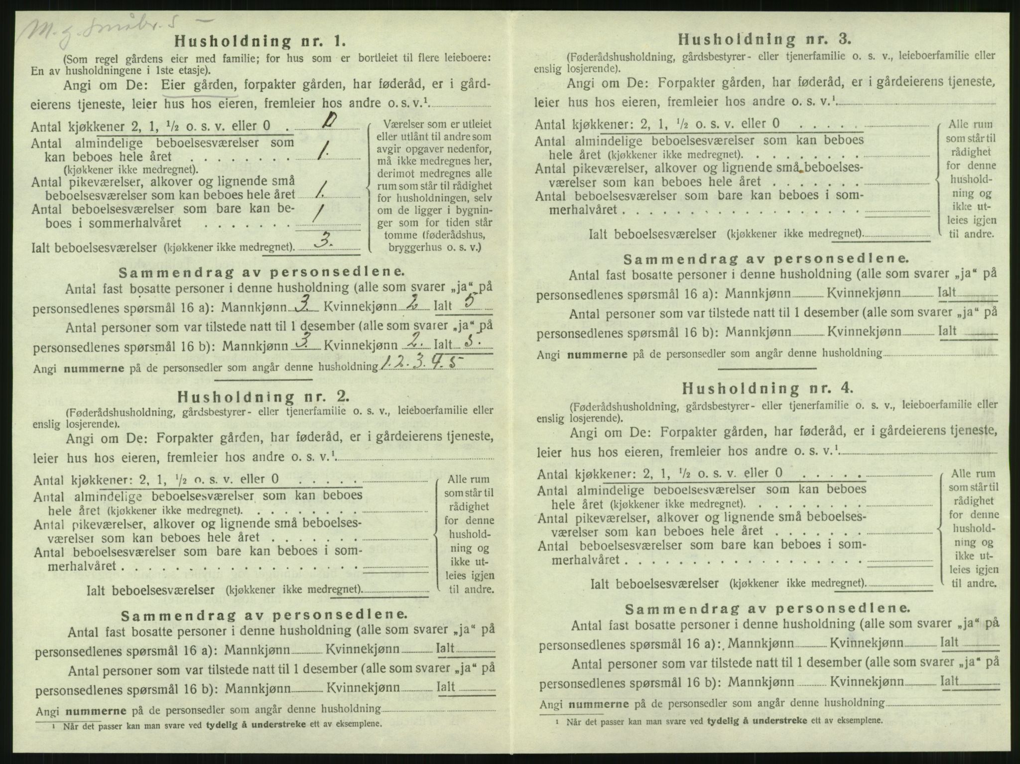 SAT, 1920 census for Hemnes, 1920, p. 1049