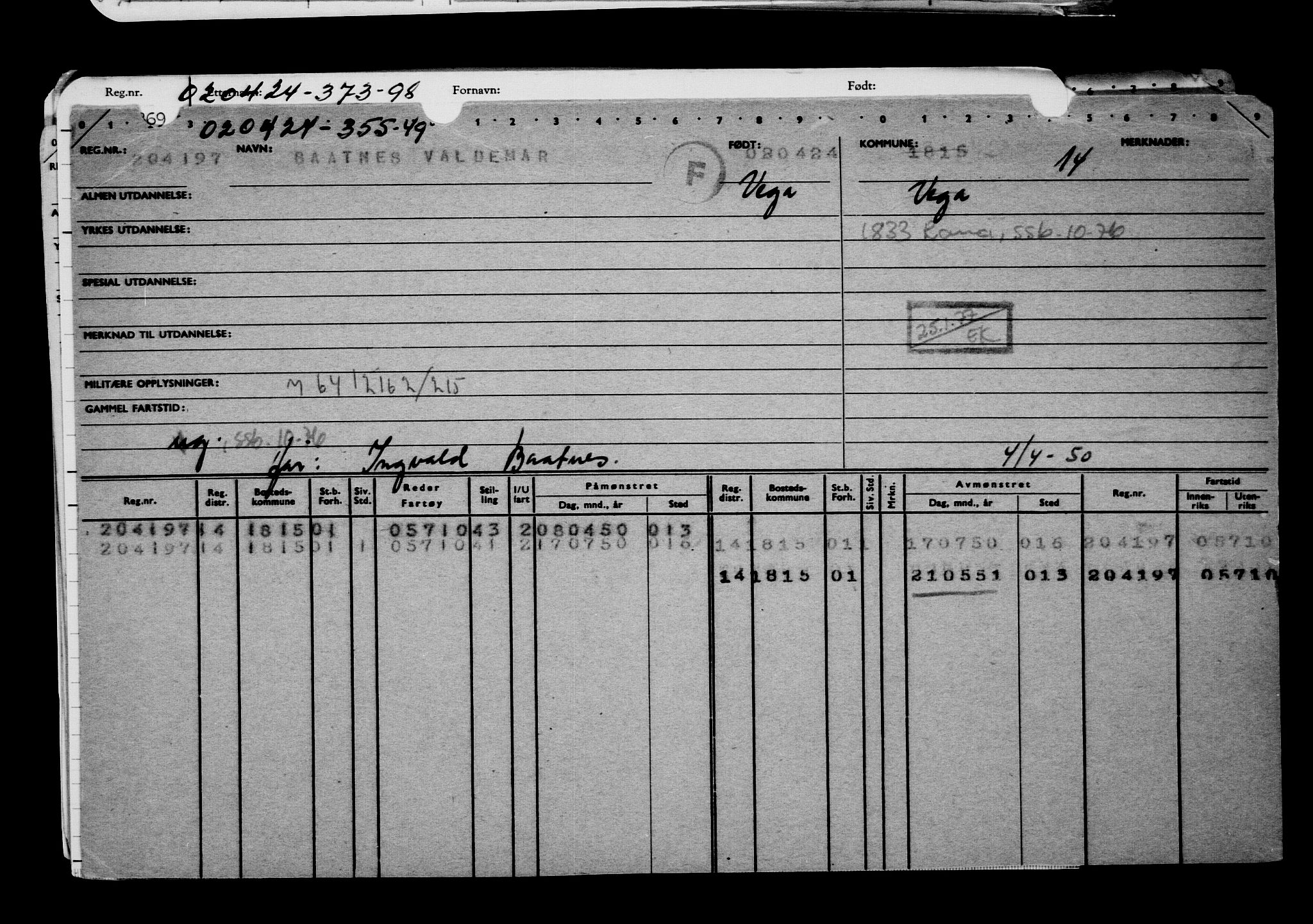 Direktoratet for sjømenn, AV/RA-S-3545/G/Gb/L0229: Hovedkort, 1924, p. 563