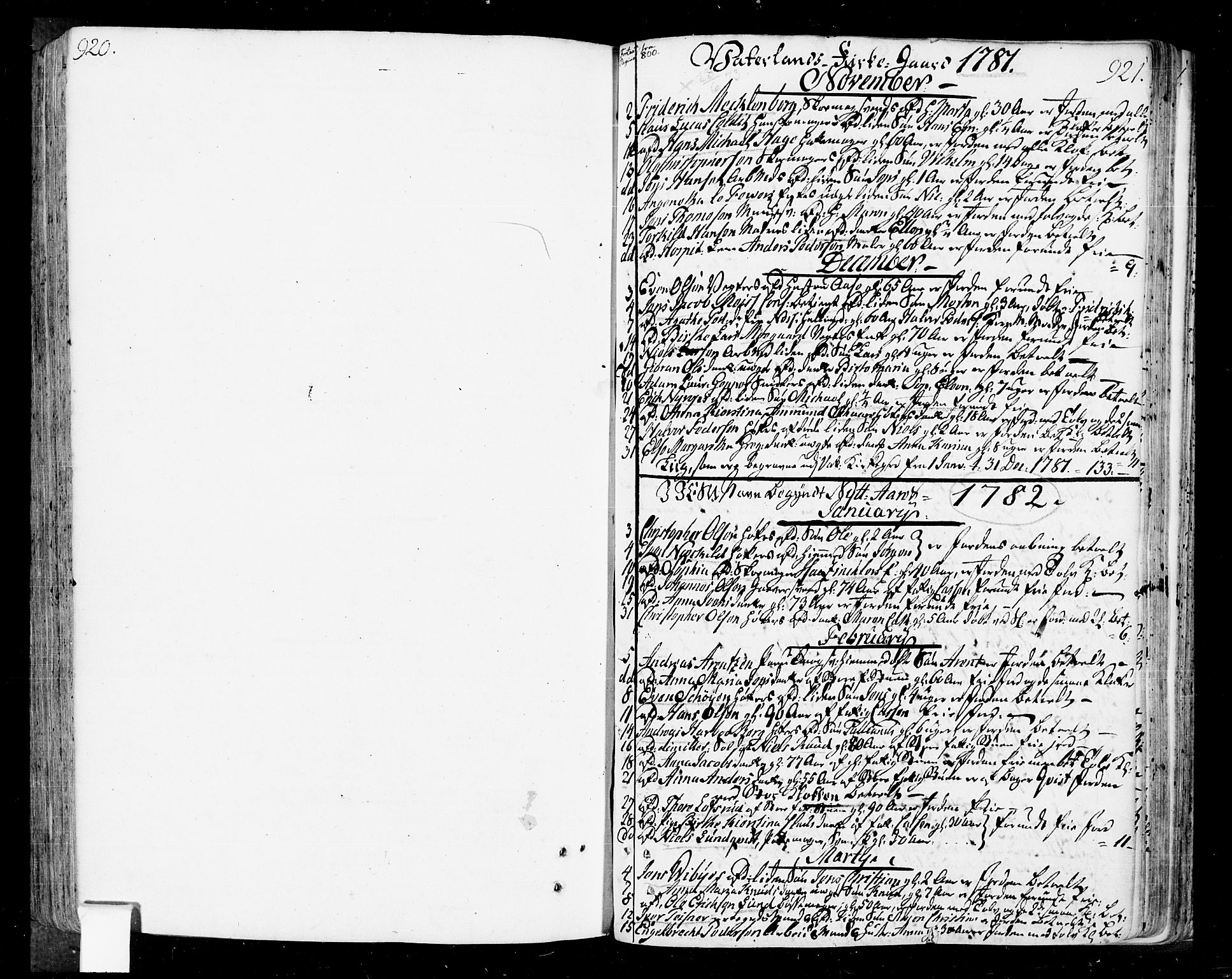 Oslo domkirke Kirkebøker, AV/SAO-A-10752/F/Fa/L0004: Parish register (official) no. 4, 1743-1786, p. 920-921