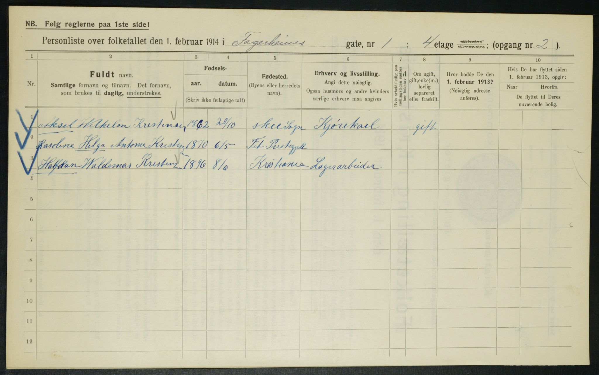 OBA, Municipal Census 1914 for Kristiania, 1914, p. 23231