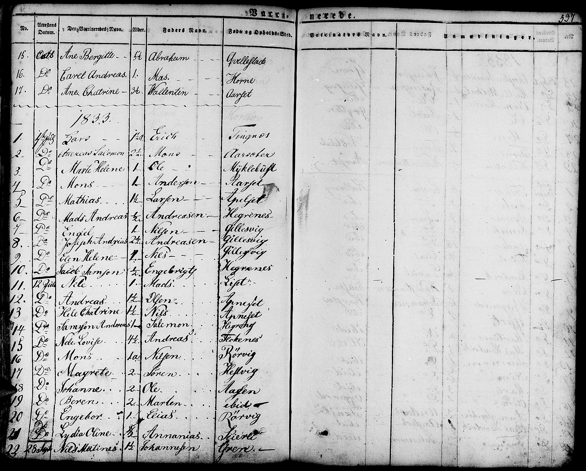 Førde sokneprestembete, SAB/A-79901/H/Haa/Haaa/L0006: Parish register (official) no. A 6, 1821-1842, p. 537