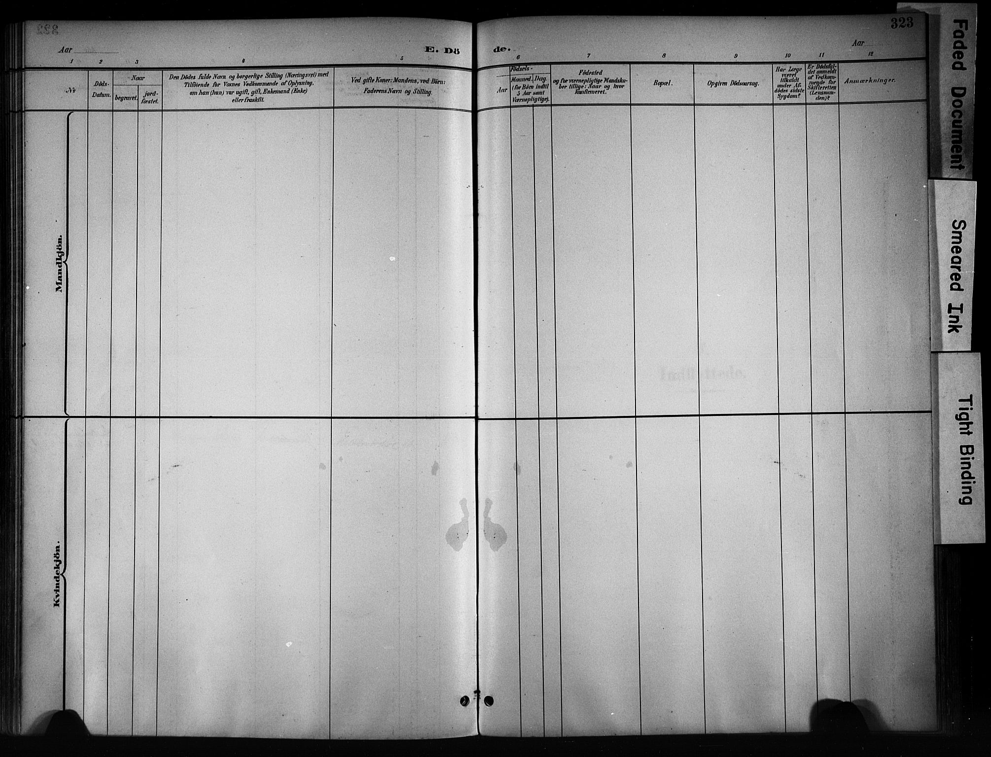 Østre Toten prestekontor, SAH/PREST-104/H/Ha/Haa/L0008: Parish register (official) no. 8, 1897-1909, p. 323