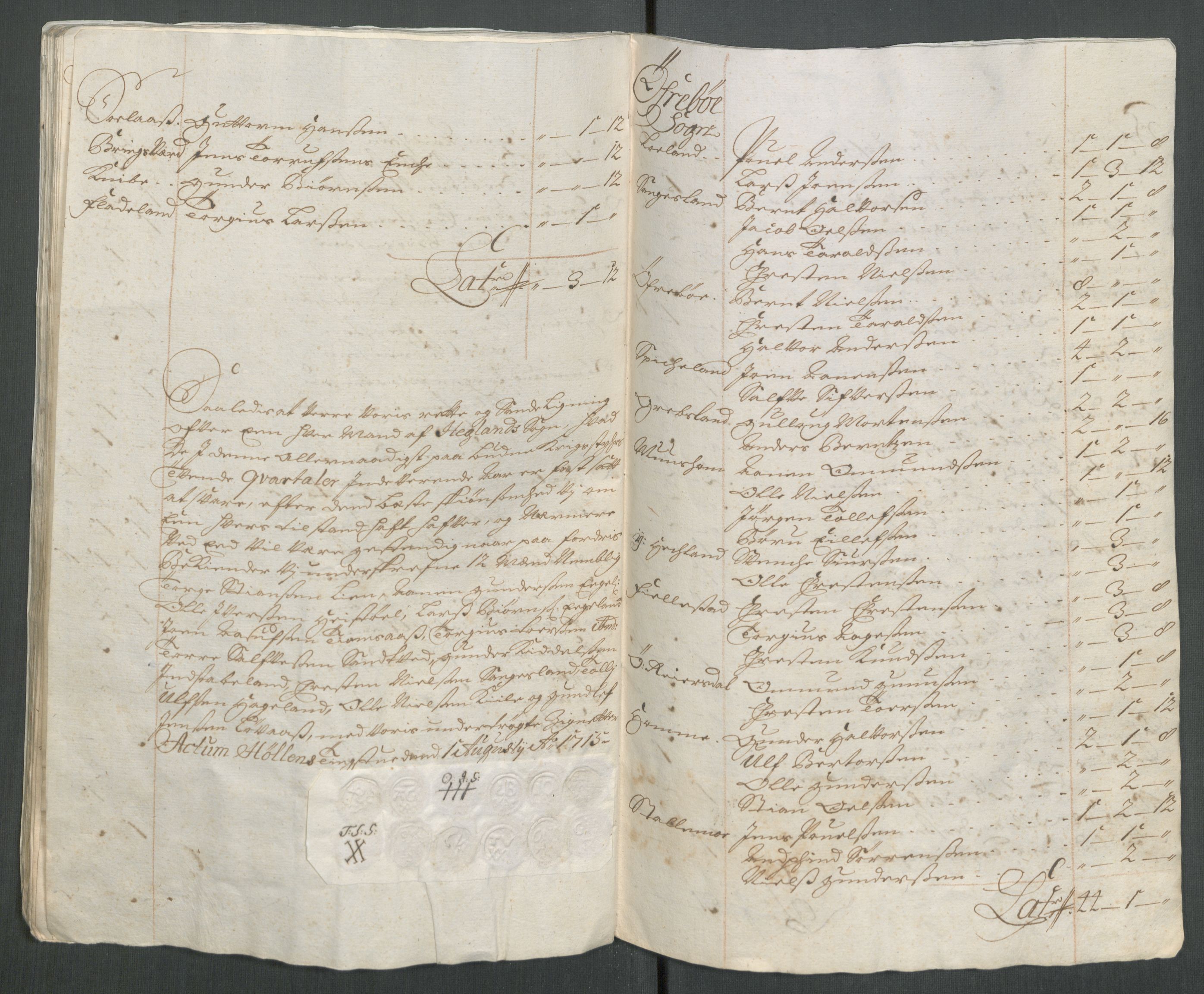 Rentekammeret inntil 1814, Reviderte regnskaper, Fogderegnskap, AV/RA-EA-4092/R43/L2559: Fogderegnskap Lista og Mandal, 1715, p. 153