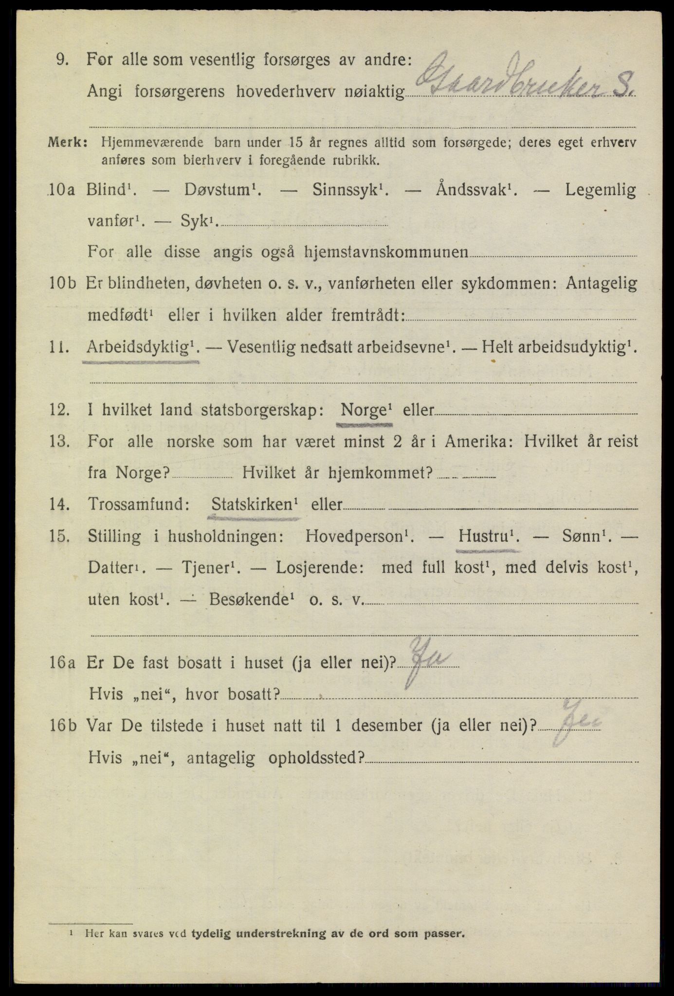 SAO, 1920 census for Aurskog, 1920, p. 6525