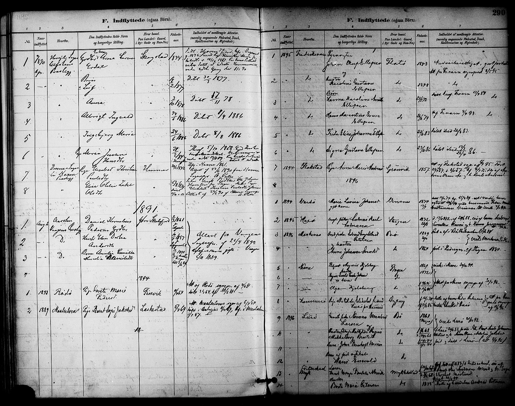 Ministerialprotokoller, klokkerbøker og fødselsregistre - Nordland, AV/SAT-A-1459/855/L0803: Parish register (official) no. 855A11, 1887-1905, p. 290