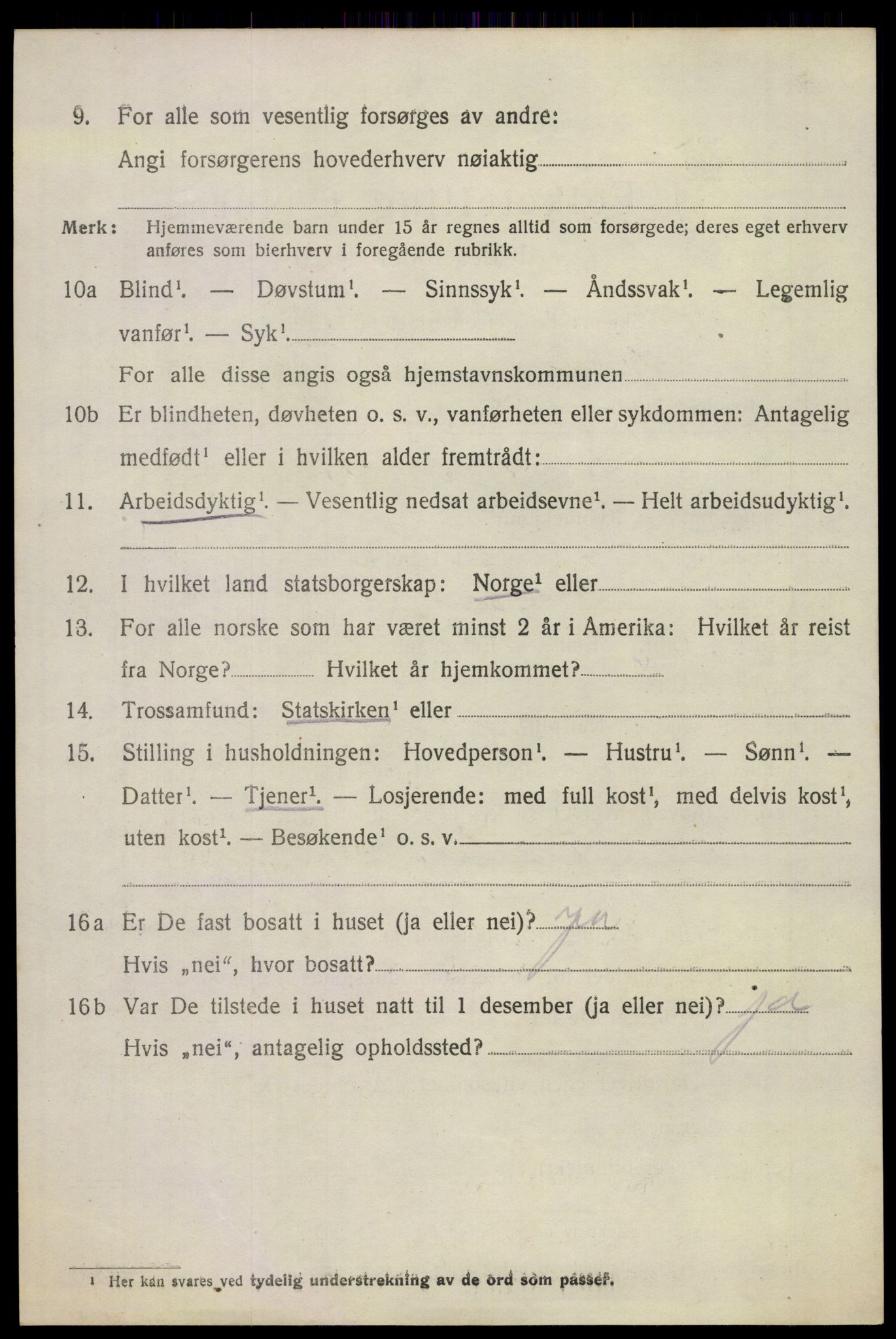 SAKO, 1920 census for Sande, 1920, p. 1991