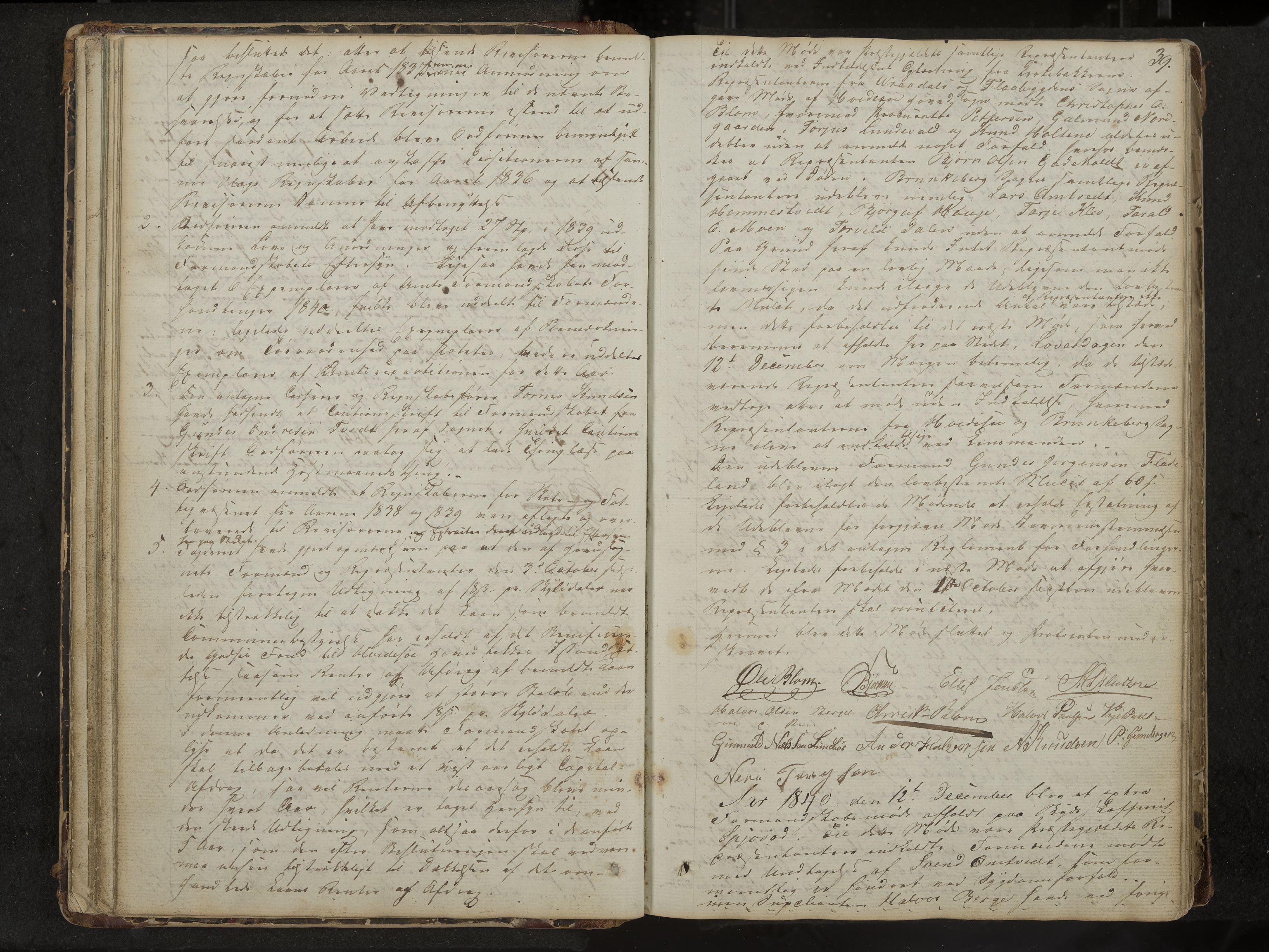 Kviteseid formannskap og sentraladministrasjon, IKAK/0829021/A/Aa/L0001: Møtebok med register, 1837-1866, p. 39