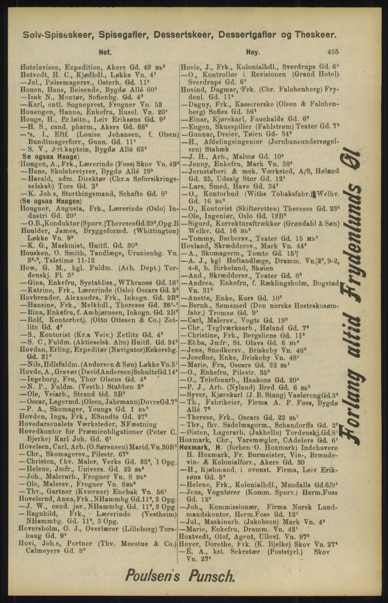 Kristiania/Oslo adressebok, PUBL/-, 1904, p. 455