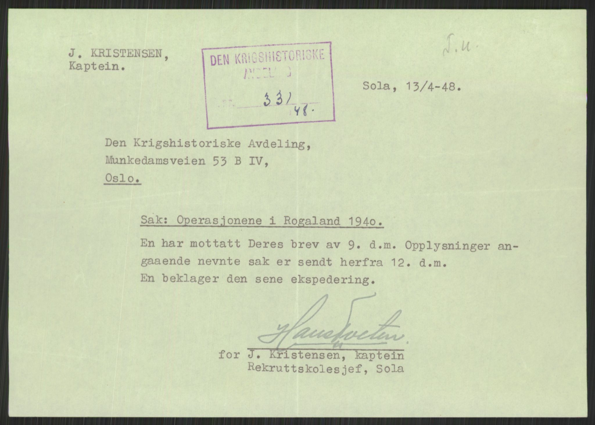 Forsvaret, Forsvarets krigshistoriske avdeling, AV/RA-RAFA-2017/Y/Yb/L0092: II-C-11-321-330  -  3. Divisjon., 1940, p. 419