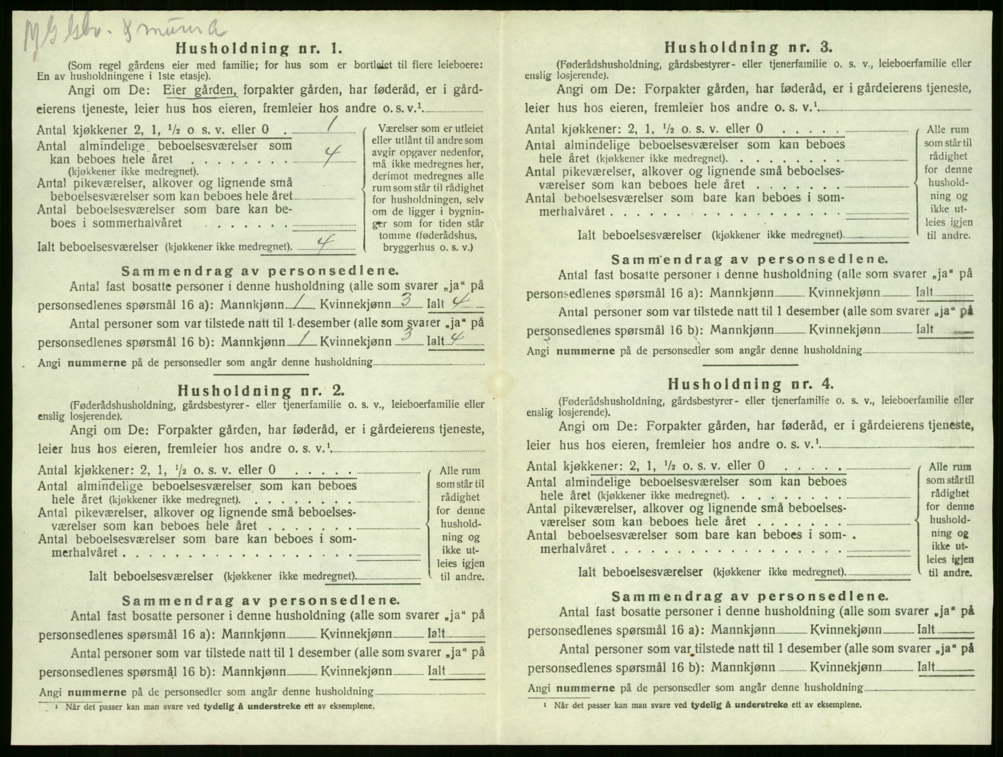 SAKO, 1920 census for Sandeherred, 1920, p. 1451