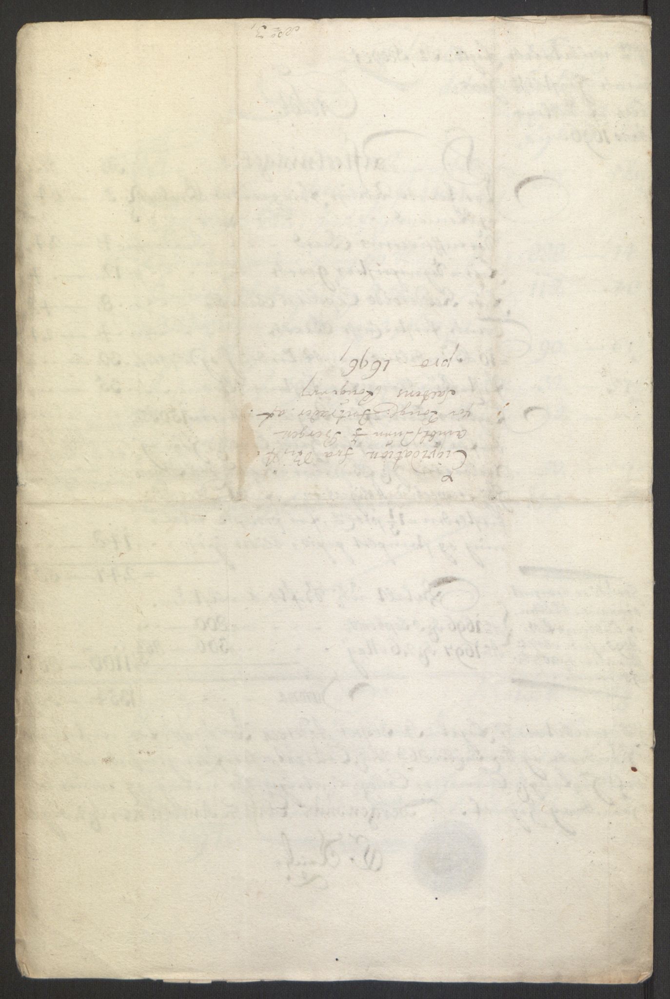 Rentekammeret inntil 1814, Reviderte regnskaper, Fogderegnskap, RA/EA-4092/R66/L4578: Fogderegnskap Salten, 1694-1696, p. 201