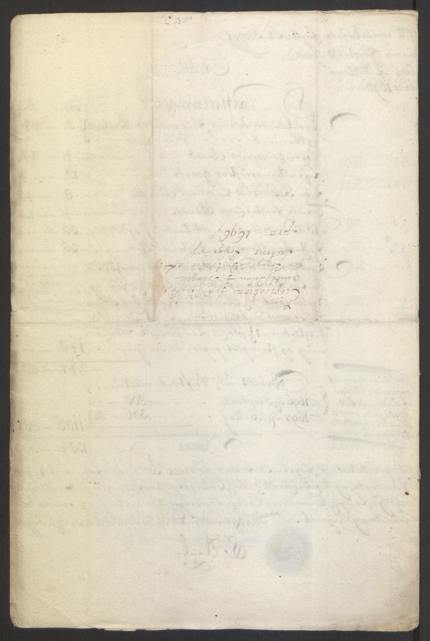 Rentekammeret inntil 1814, Reviderte regnskaper, Fogderegnskap, AV/RA-EA-4092/R66/L4578: Fogderegnskap Salten, 1694-1696, p. 201