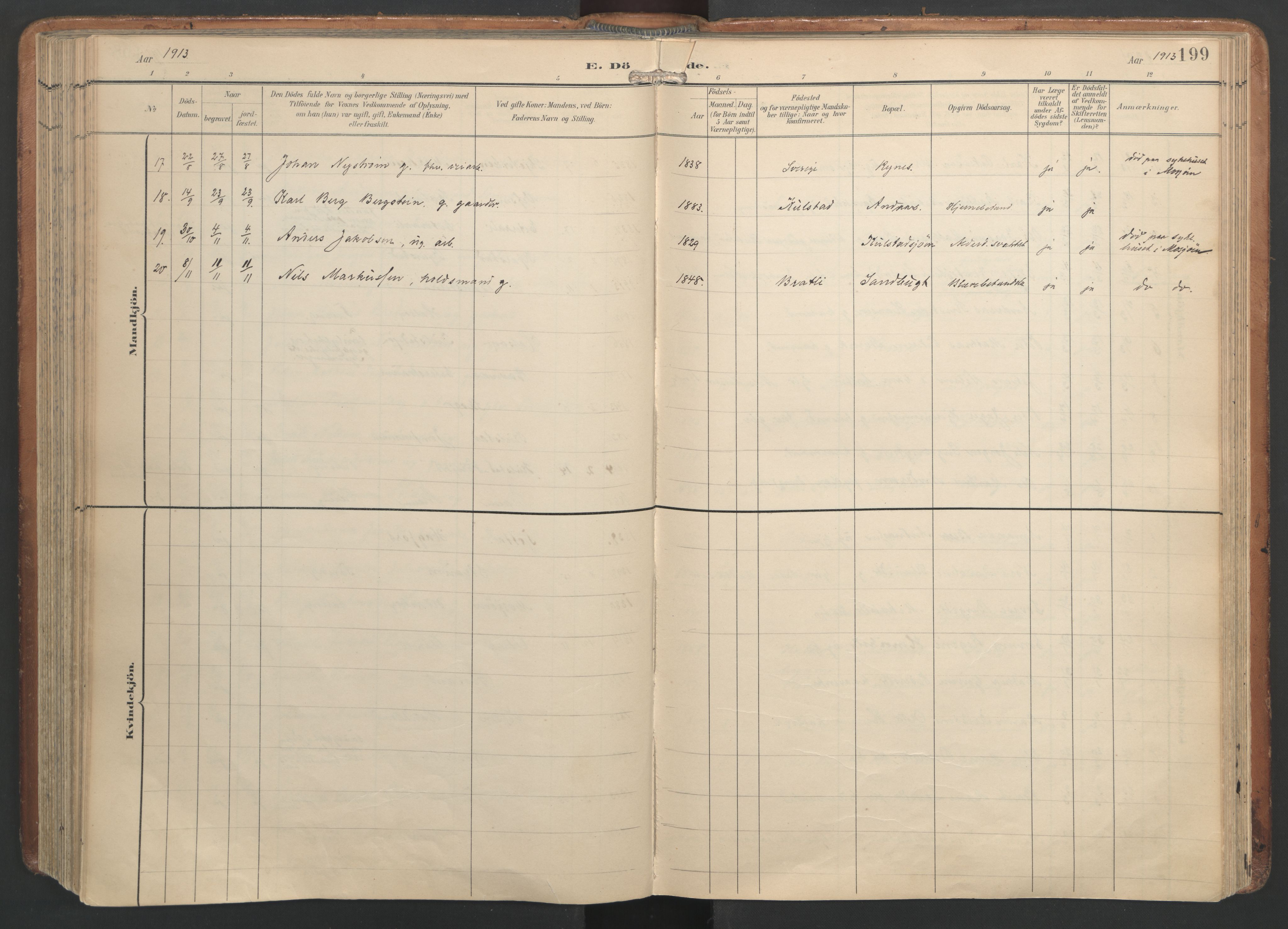 Ministerialprotokoller, klokkerbøker og fødselsregistre - Nordland, AV/SAT-A-1459/820/L0298: Parish register (official) no. 820A19, 1897-1915, p. 199