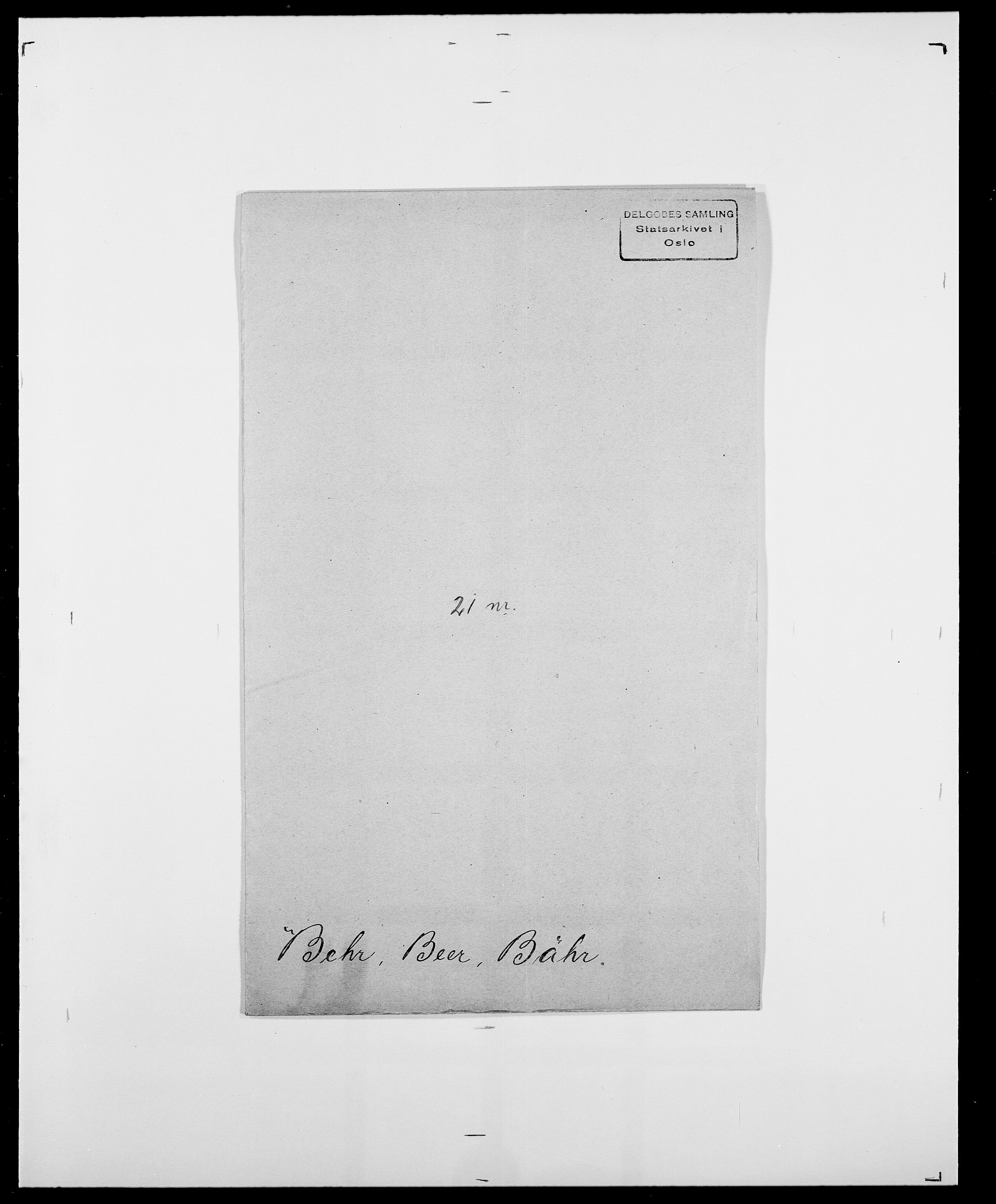 Delgobe, Charles Antoine - samling, AV/SAO-PAO-0038/D/Da/L0003: Barca - Bergen, p. 658