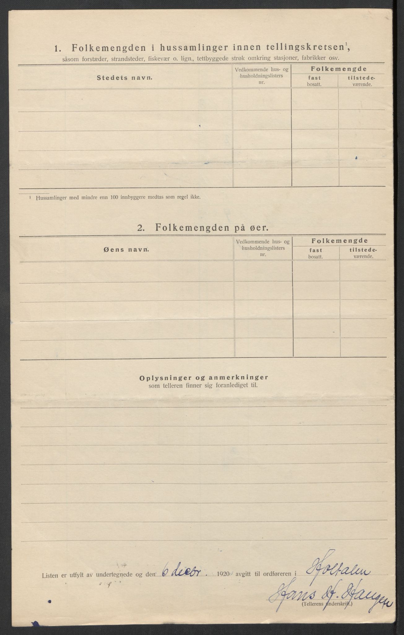 SAT, 1920 census for Haltdalen, 1920, p. 8