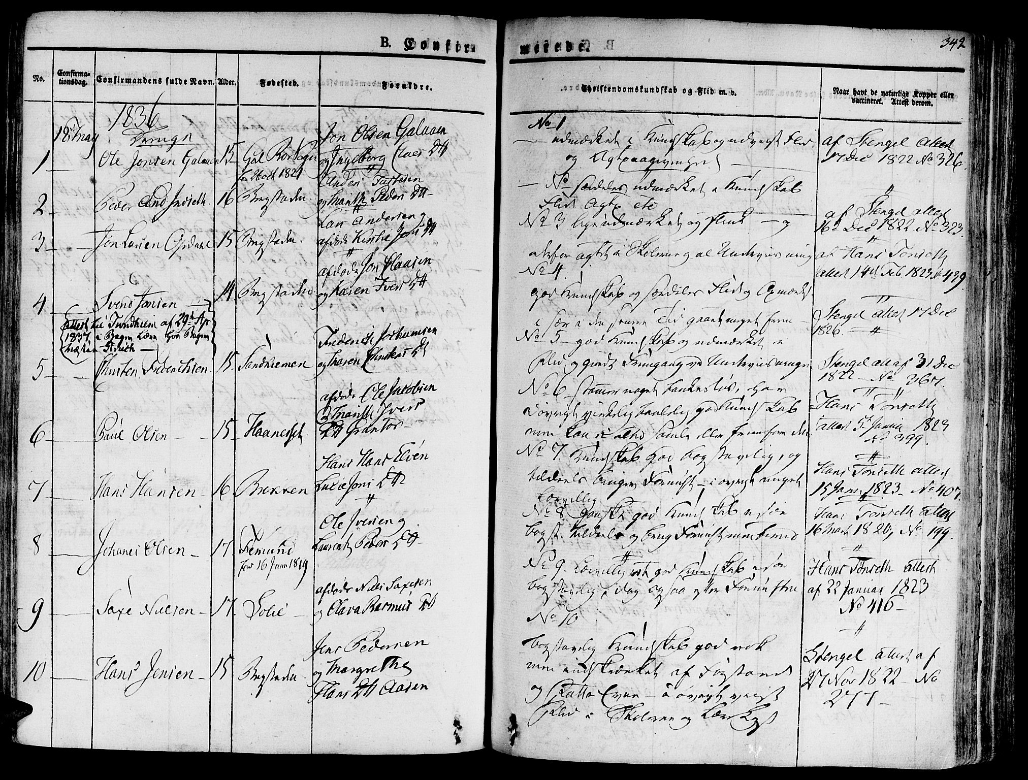 Ministerialprotokoller, klokkerbøker og fødselsregistre - Sør-Trøndelag, SAT/A-1456/681/L0930: Parish register (official) no. 681A08, 1829-1844, p. 342