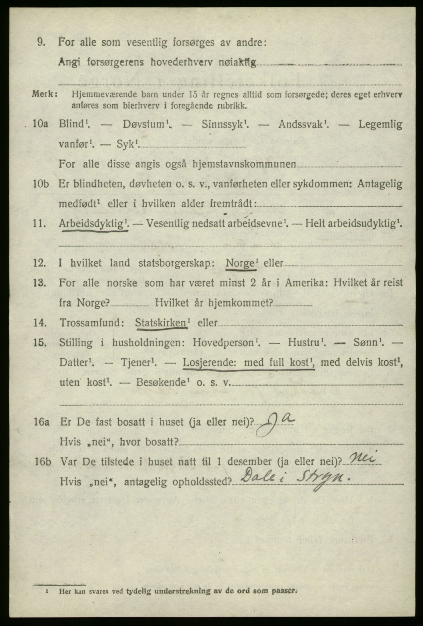 SAB, 1920 census for Stryn, 1920, p. 5455