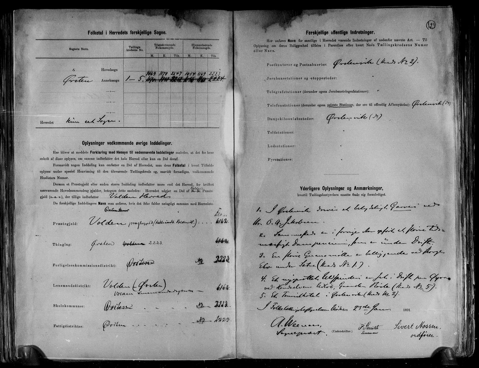 RA, 1891 census for 1520 Ørsta, 1891, p. 3