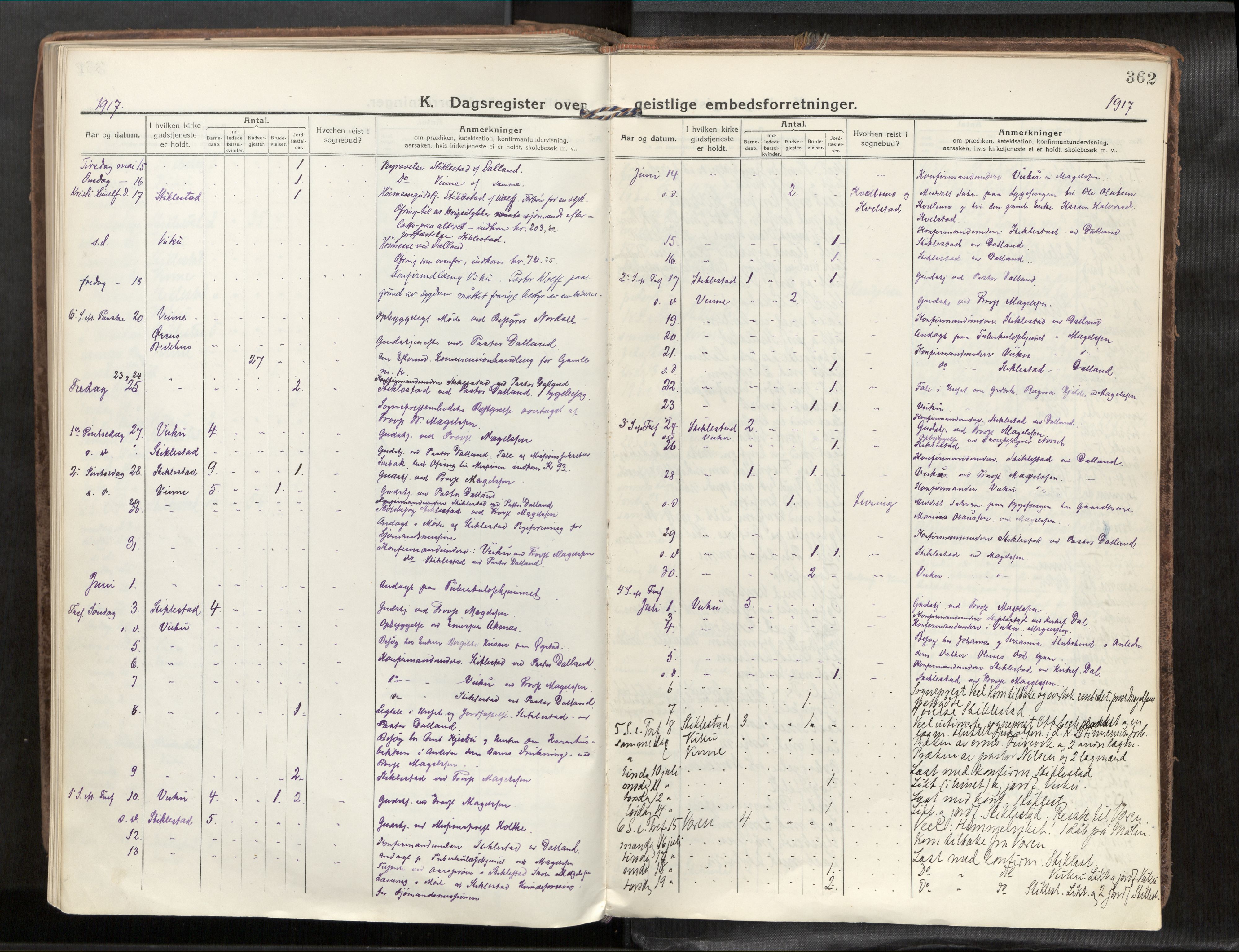 Verdal sokneprestkontor, SAT/A-1156/2/H/Haa/L0001: Parish register (official) no. 1, 1917-1932, p. 362