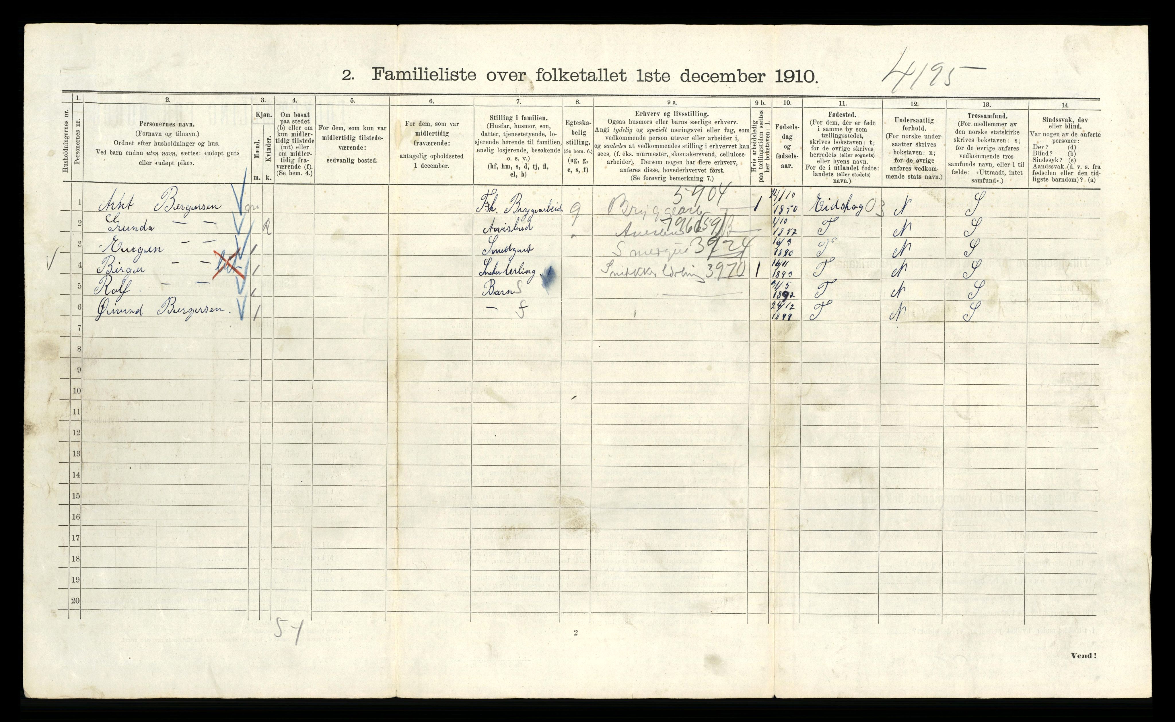 RA, 1910 census for Kristiania, 1910, p. 121098