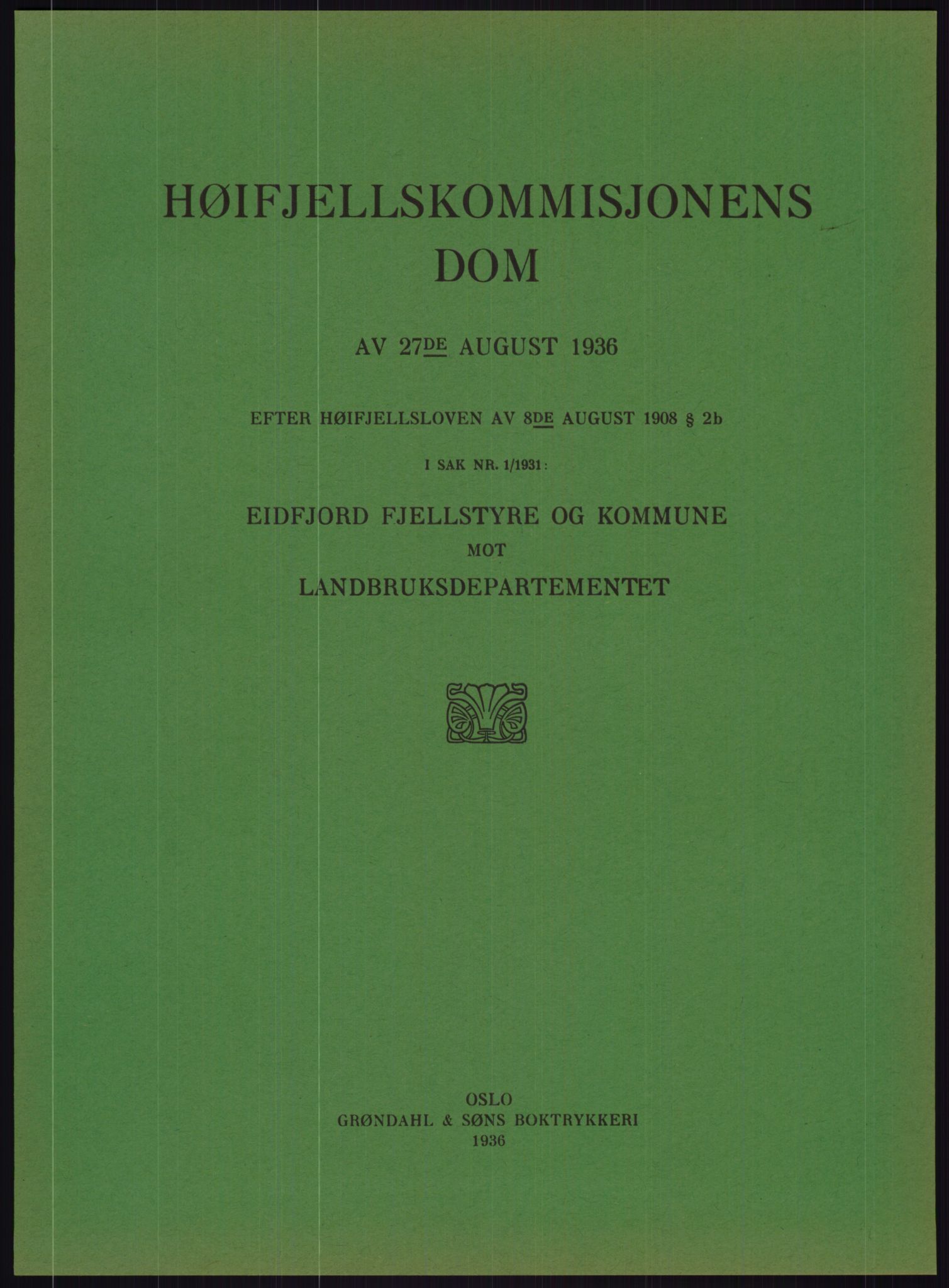 Høyfjellskommisjonen, RA/S-1546/X/Xa/L0001: Nr. 1-33, 1909-1953, p. 859