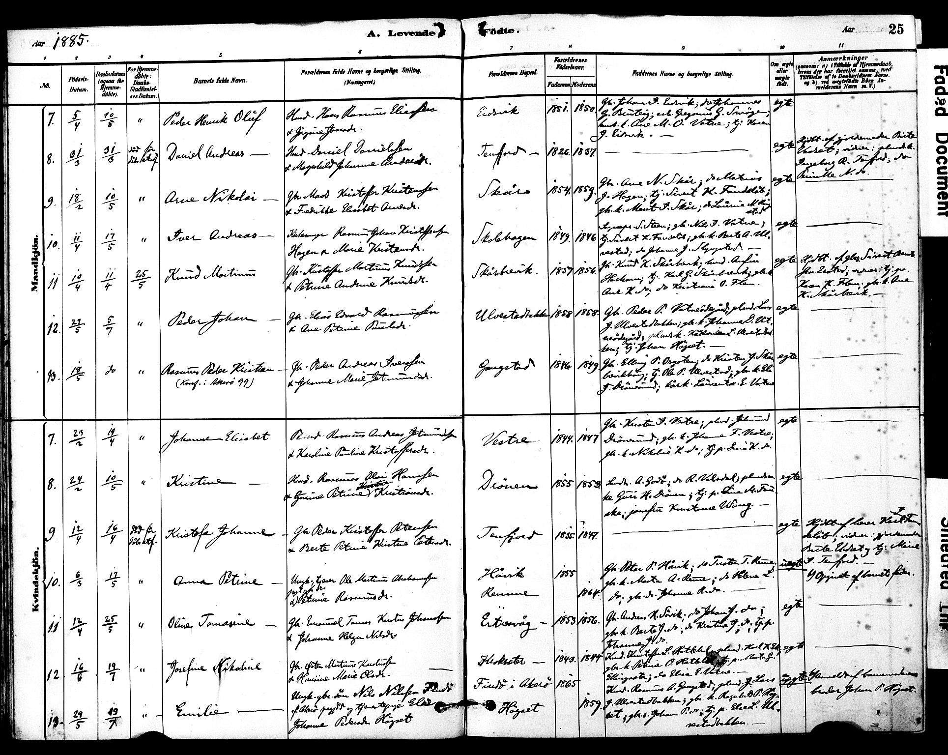 Ministerialprotokoller, klokkerbøker og fødselsregistre - Møre og Romsdal, SAT/A-1454/525/L0374: Parish register (official) no. 525A04, 1880-1899, p. 25