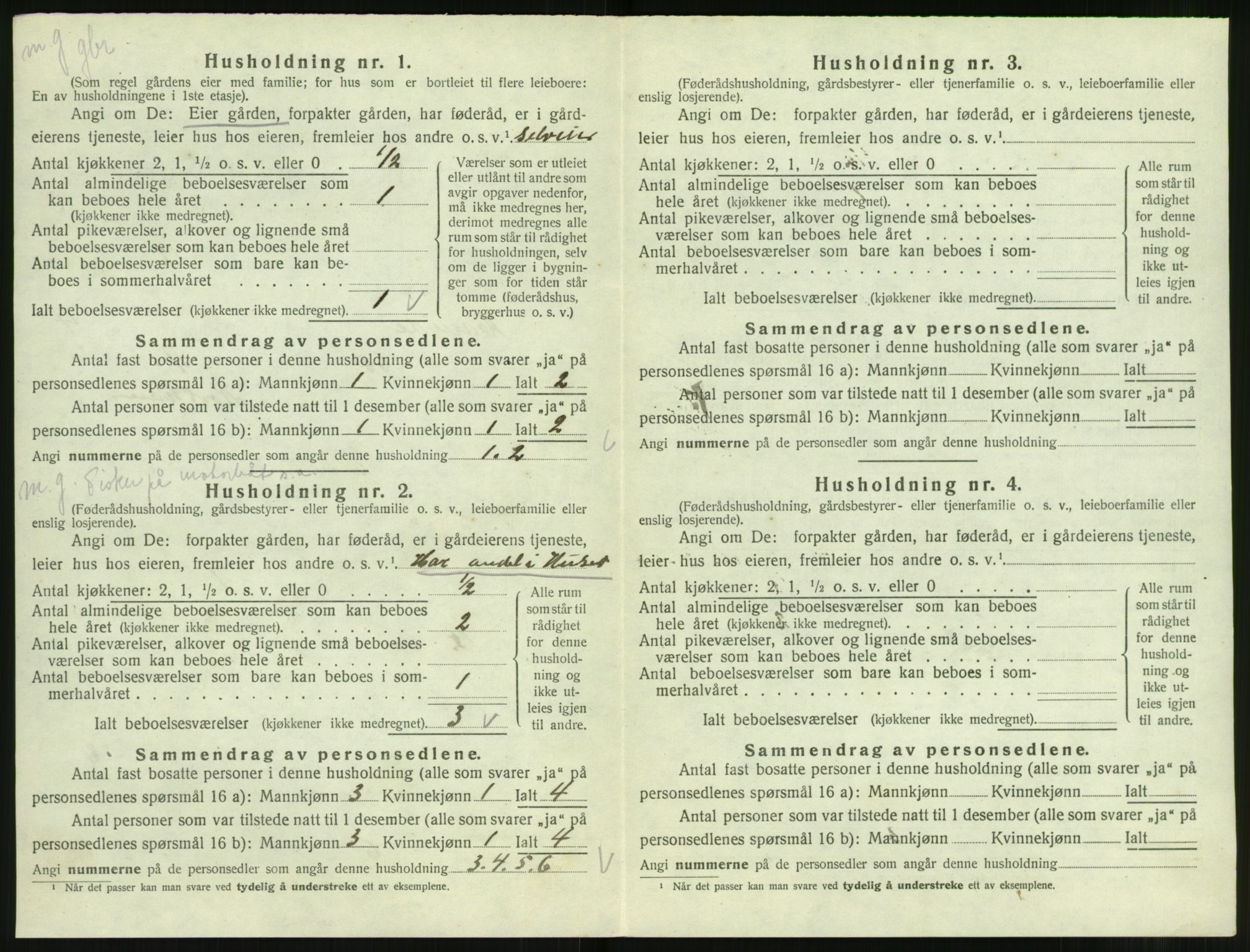 SAT, 1920 census for Hareid, 1920, p. 232