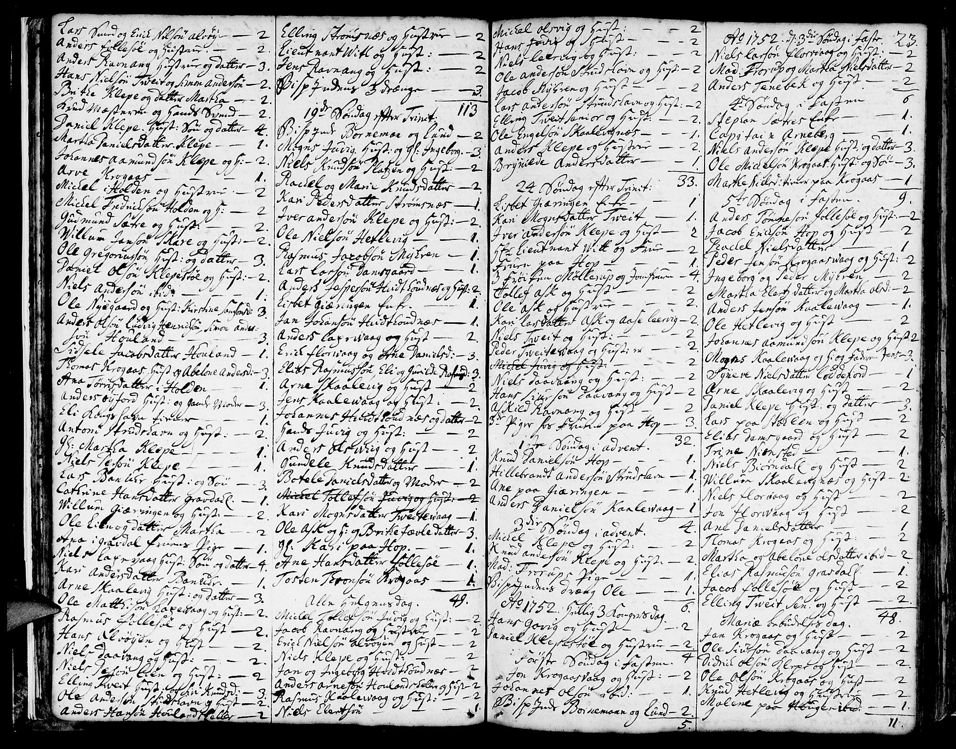 Askøy Sokneprestembete, SAB/A-74101/H/Ha/Haa/Haaa/L0001: Parish register (official) no. A 1, 1742-1818, p. 23