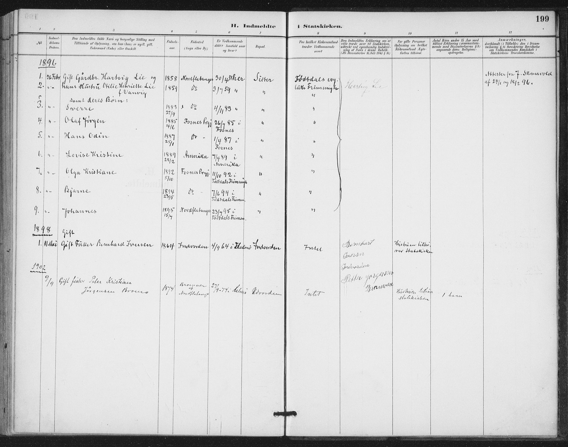 Ministerialprotokoller, klokkerbøker og fødselsregistre - Nord-Trøndelag, SAT/A-1458/772/L0603: Parish register (official) no. 772A01, 1885-1912, p. 199