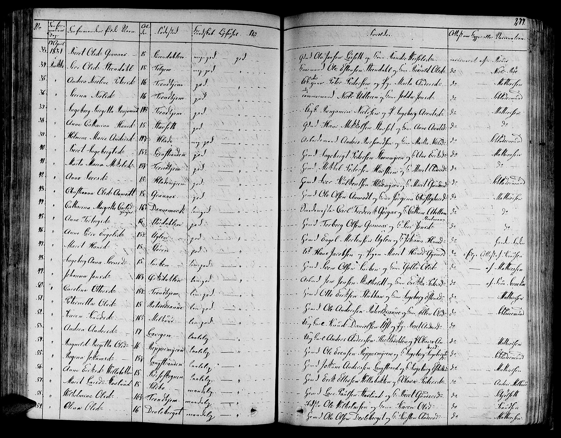 Ministerialprotokoller, klokkerbøker og fødselsregistre - Sør-Trøndelag, AV/SAT-A-1456/606/L0286: Parish register (official) no. 606A04 /1, 1823-1840, p. 277