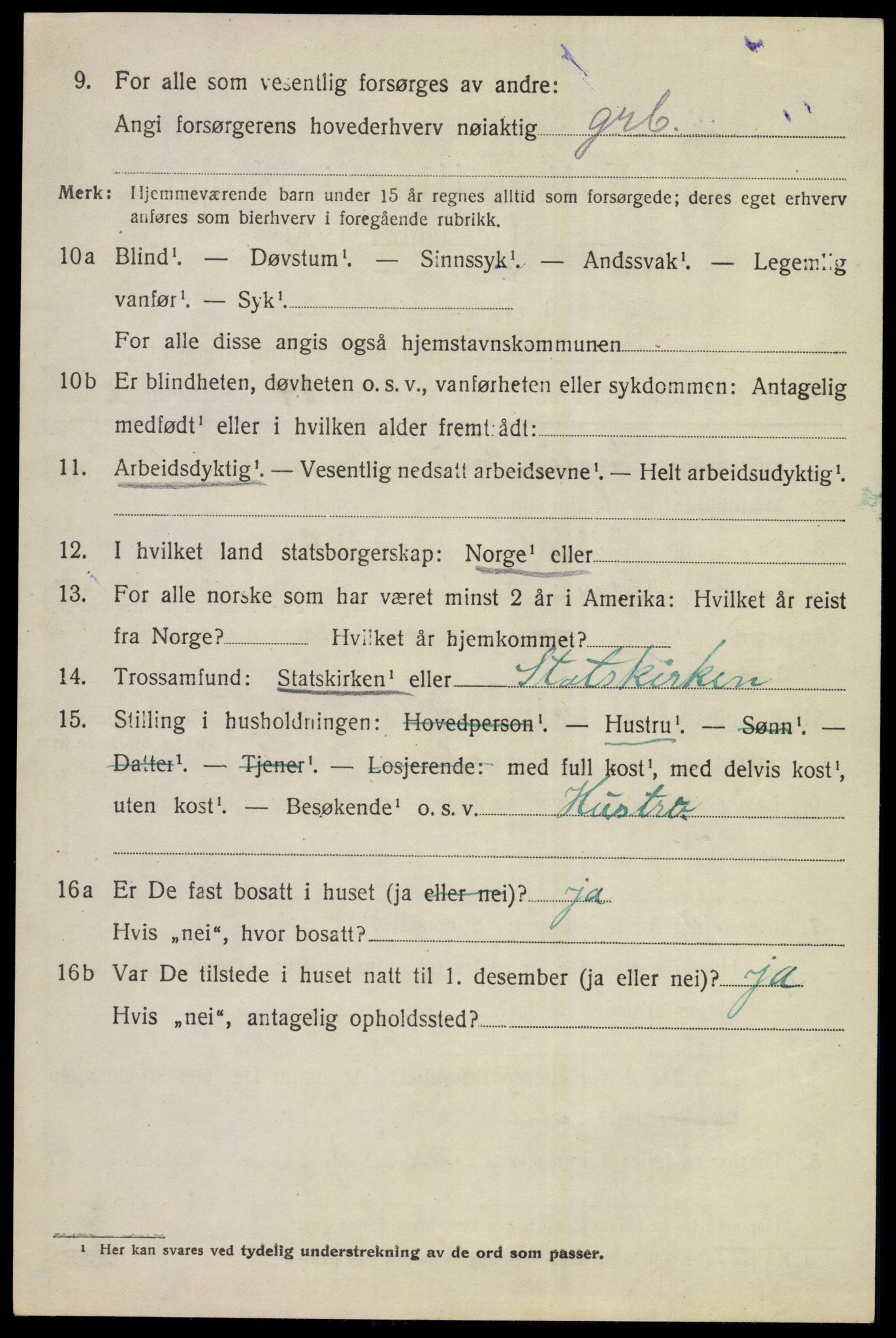 SAKO, 1920 census for Hole, 1920, p. 4350