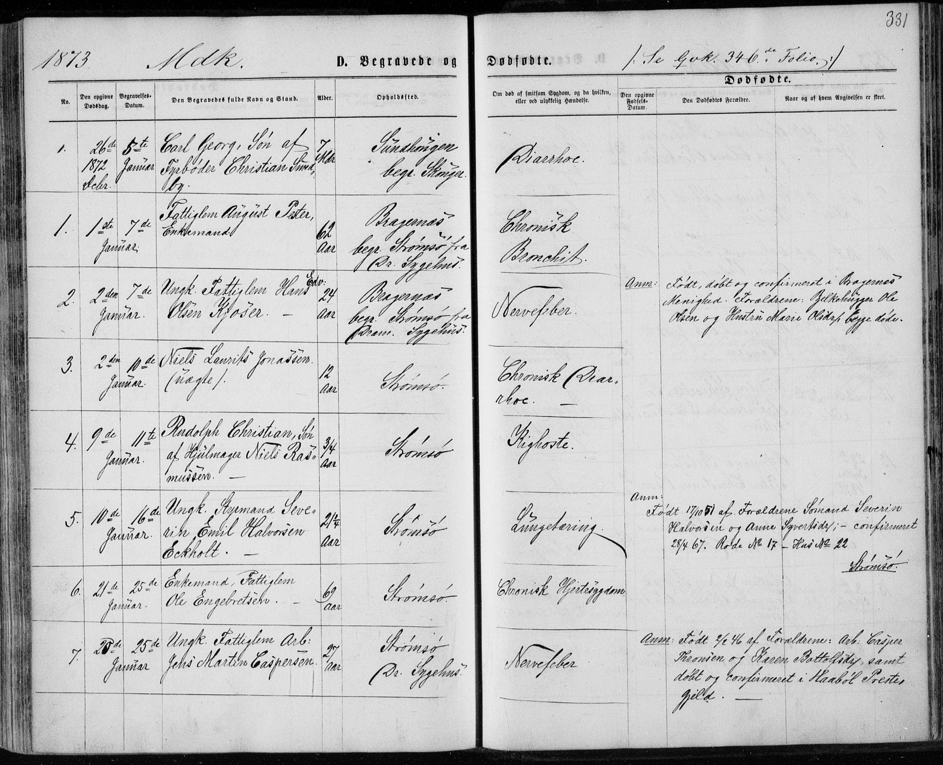 Strømsø kirkebøker, SAKO/A-246/F/Fa/L0016: Parish register (official) no. I 16, 1868-1873, p. 331