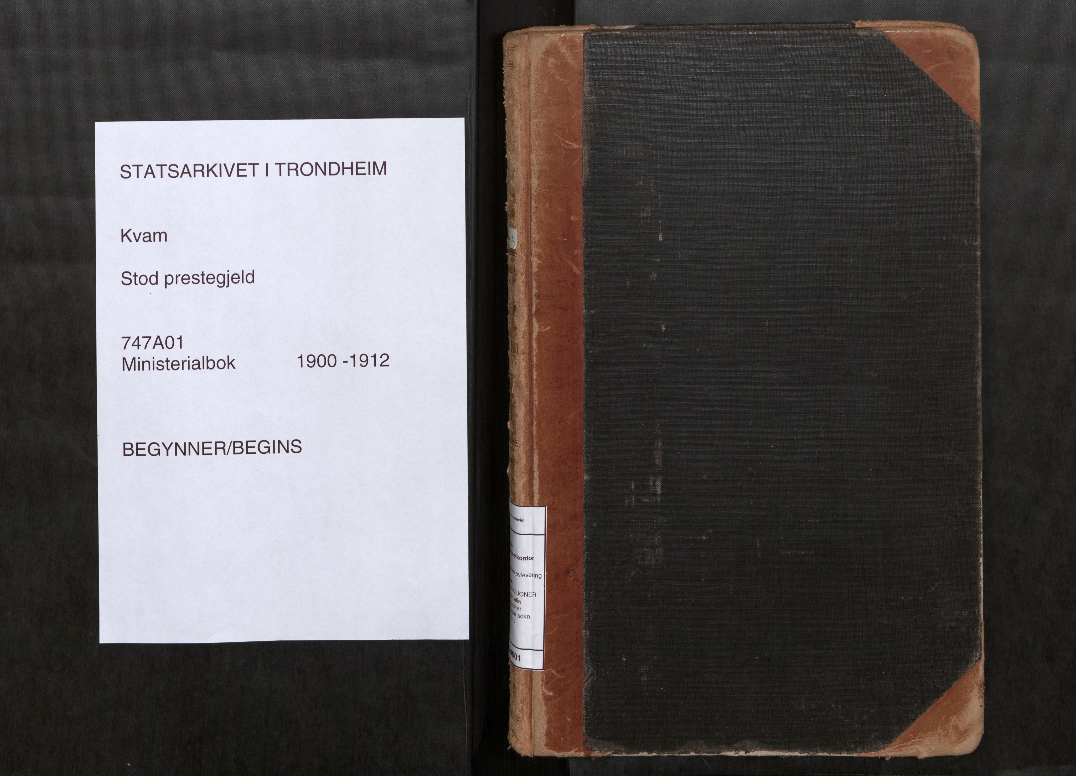 Stod sokneprestkontor, SAT/A-1164/1/I/I1/I1a/L0001: Parish register (official) no. 1, 1900-1912