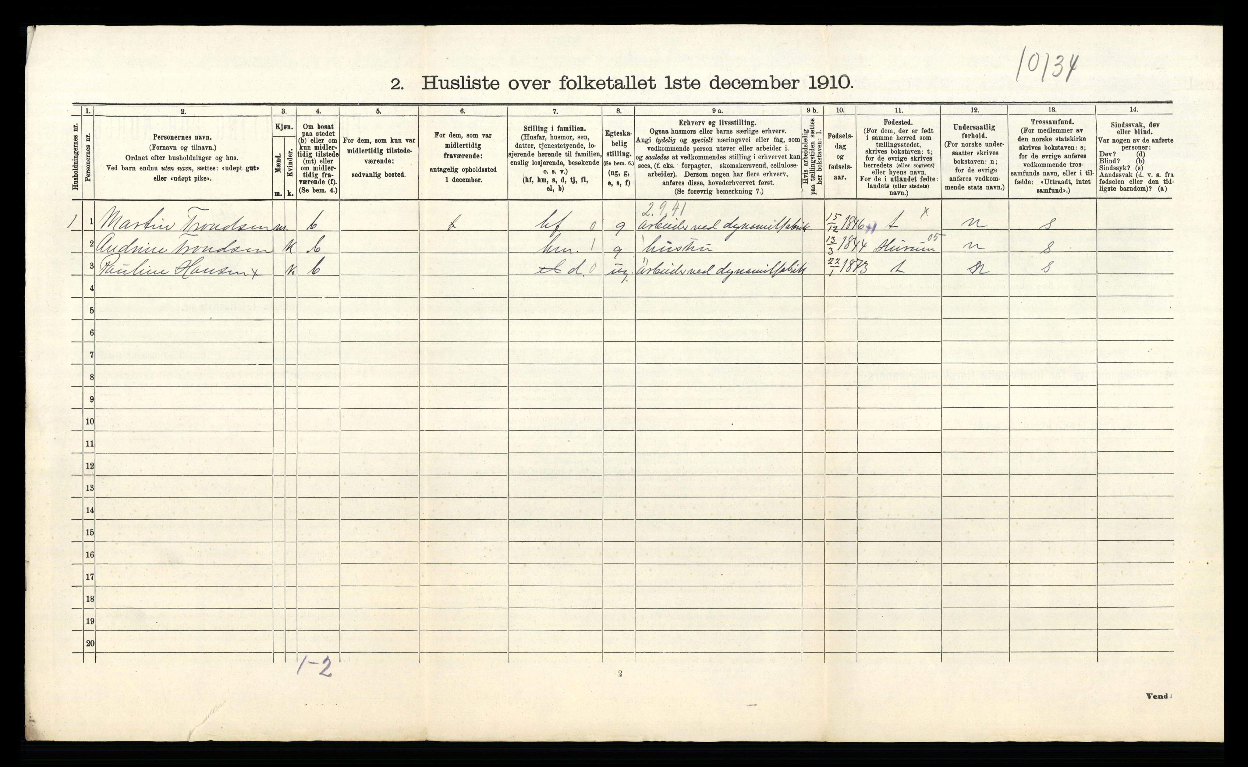 RA, 1910 census for Røyken, 1910, p. 1166