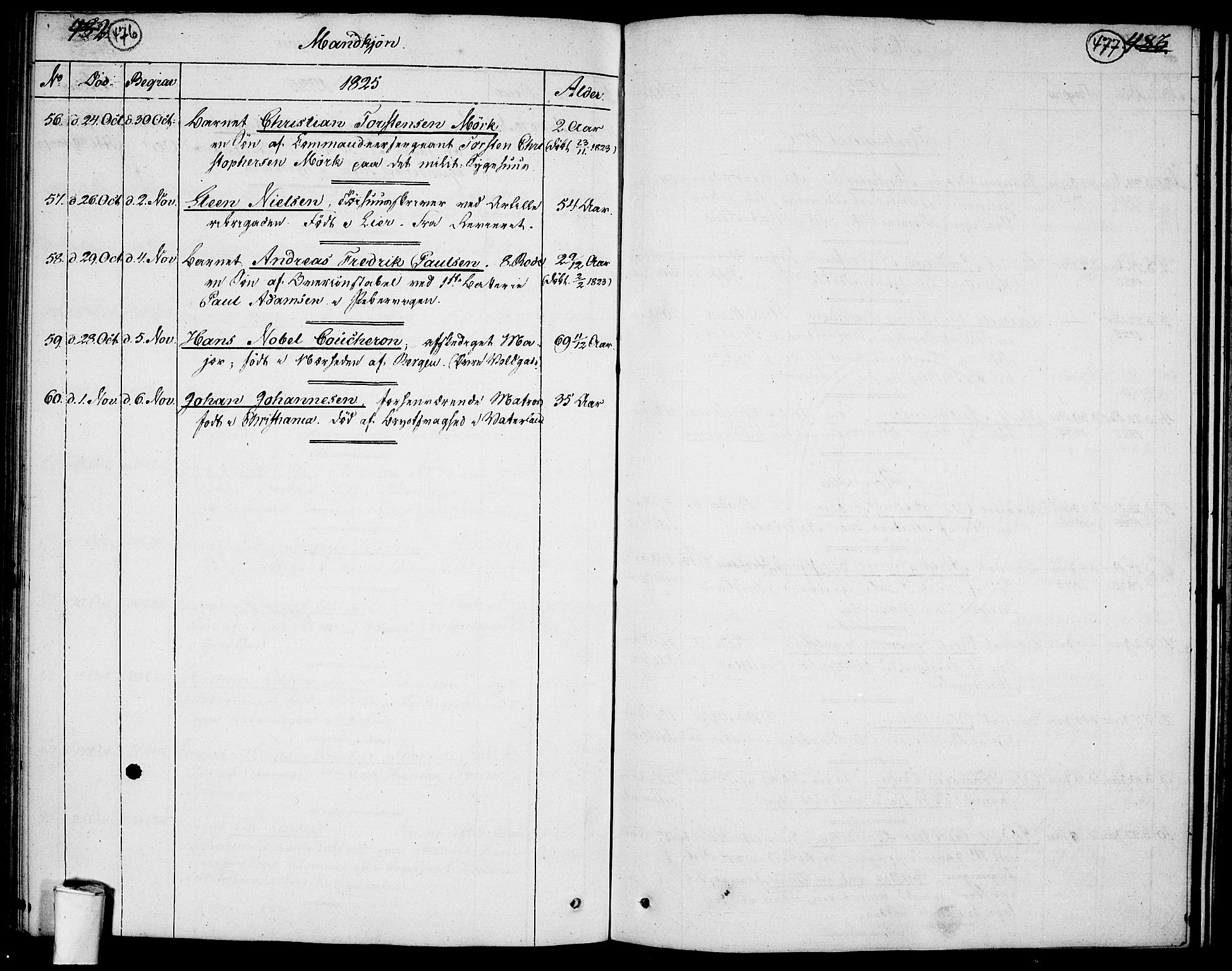 Garnisonsmenigheten Kirkebøker, AV/SAO-A-10846/F/Fa/L0004: Parish register (official) no. 4, 1820-1828, p. 476-477