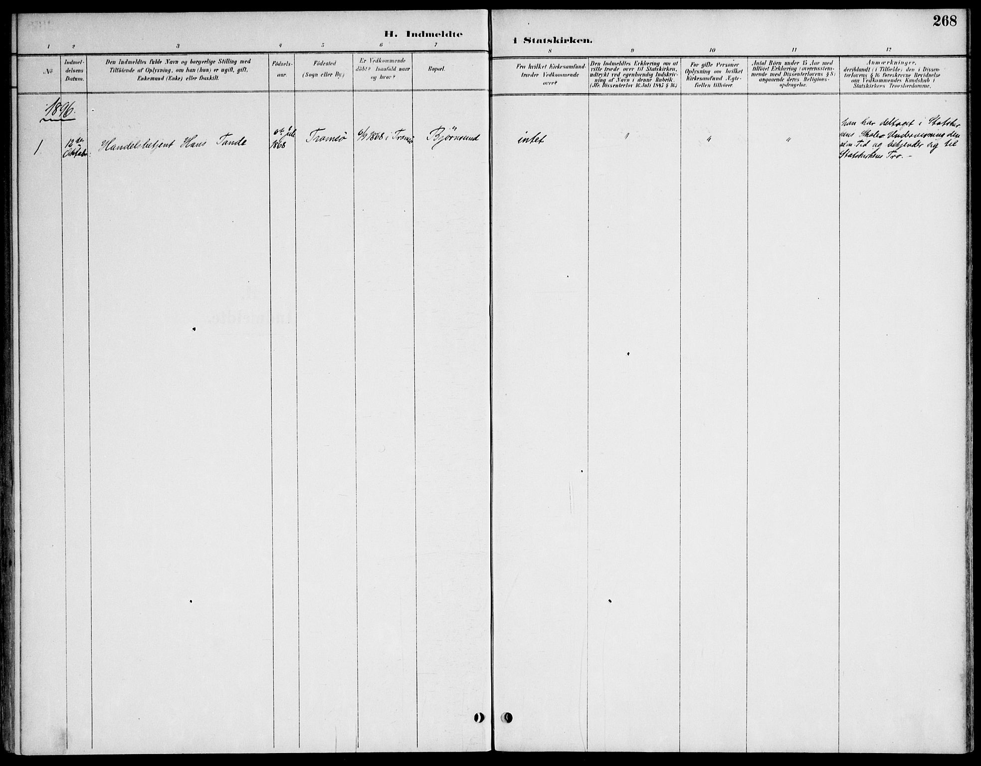 Ministerialprotokoller, klokkerbøker og fødselsregistre - Møre og Romsdal, AV/SAT-A-1454/565/L0750: Parish register (official) no. 565A04, 1887-1905, p. 268