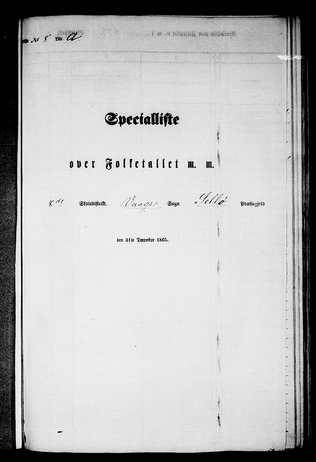 RA, 1865 census for Selje, 1865, p. 122