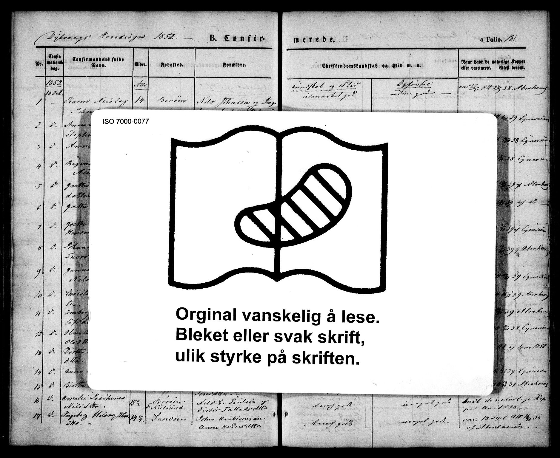 Dypvåg sokneprestkontor, SAK/1111-0007/F/Fa/Faa/L0005: Parish register (official) no. A 5, 1841-1854, p. 181