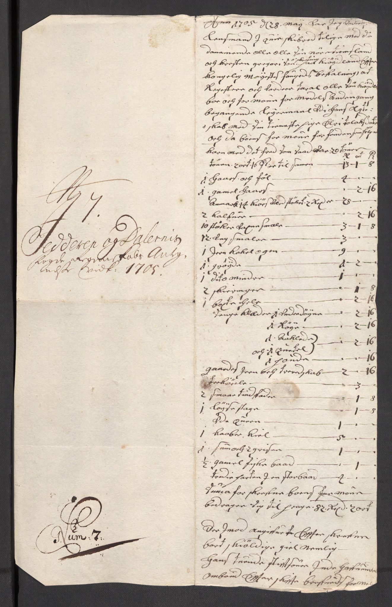 Rentekammeret inntil 1814, Reviderte regnskaper, Fogderegnskap, RA/EA-4092/R46/L2733: Fogderegnskap Jæren og Dalane, 1705-1708, p. 94