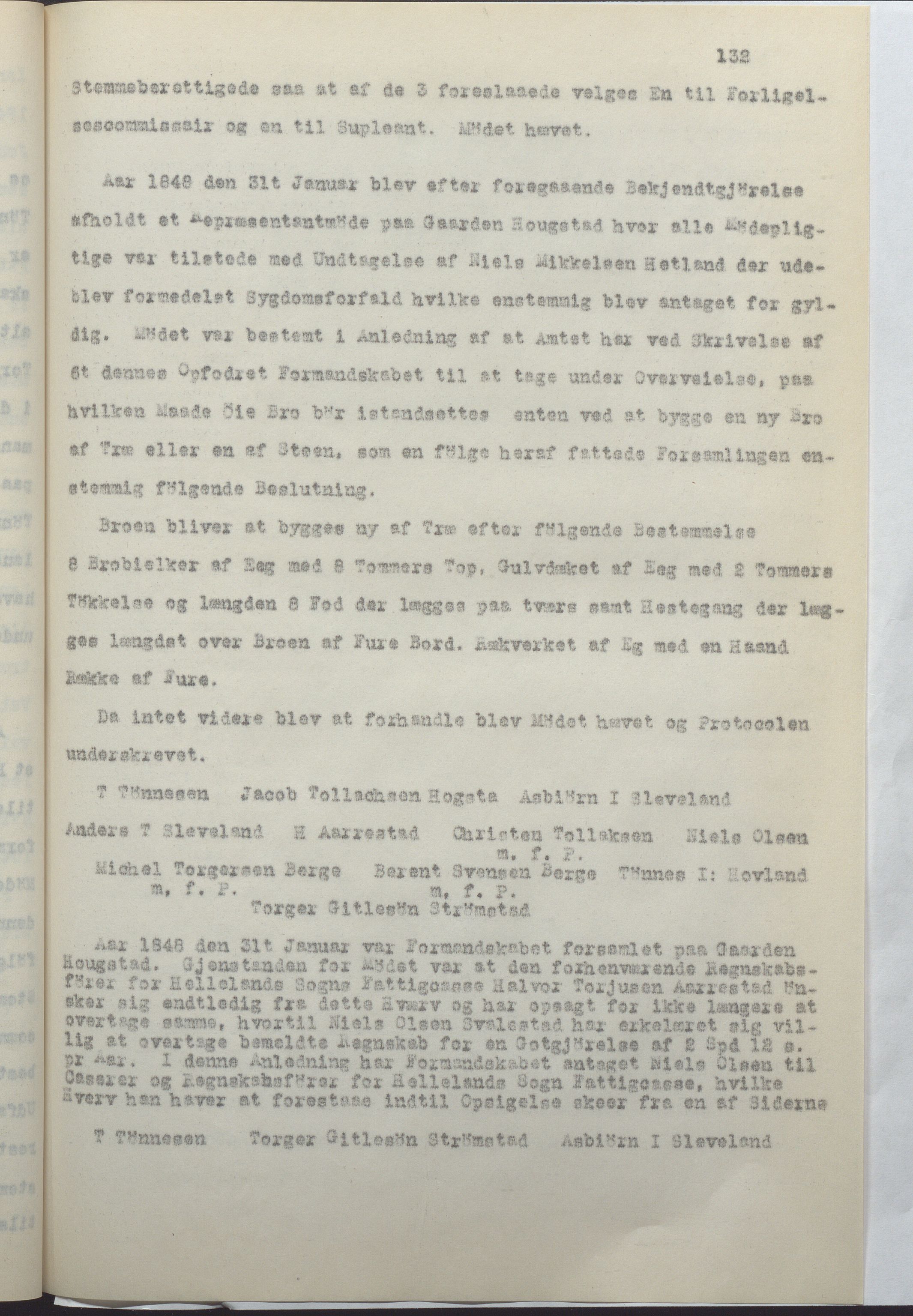 Helleland kommune - Formannskapet, IKAR/K-100479/A/Ab/L0001: Avskrift av møtebok, 1837-1866, p. 132