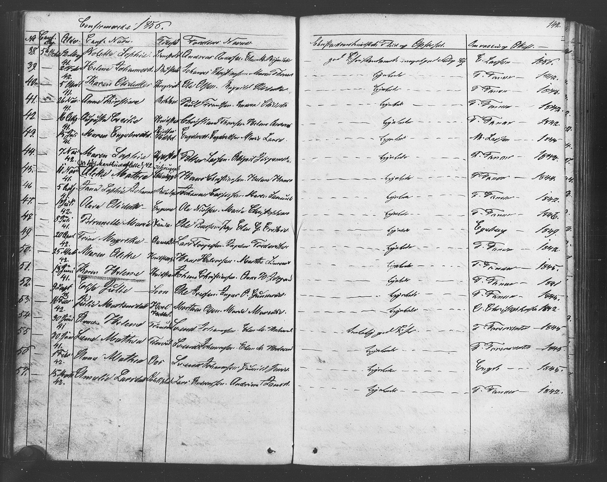 Vestby prestekontor Kirkebøker, AV/SAO-A-10893/F/Fa/L0007: Parish register (official) no. I 7, 1850-1862, p. 142