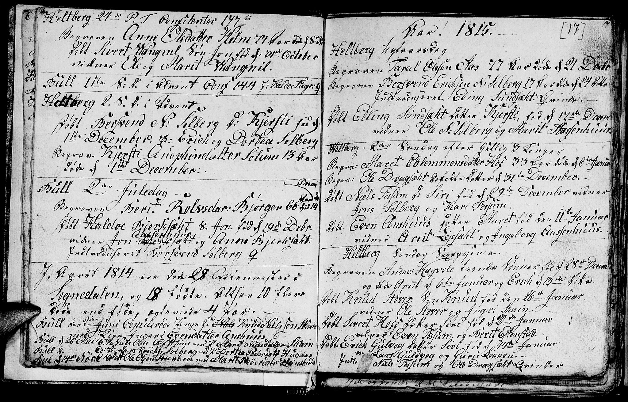 Ministerialprotokoller, klokkerbøker og fødselsregistre - Sør-Trøndelag, SAT/A-1456/689/L1042: Parish register (copy) no. 689C01, 1812-1841, p. 16-17