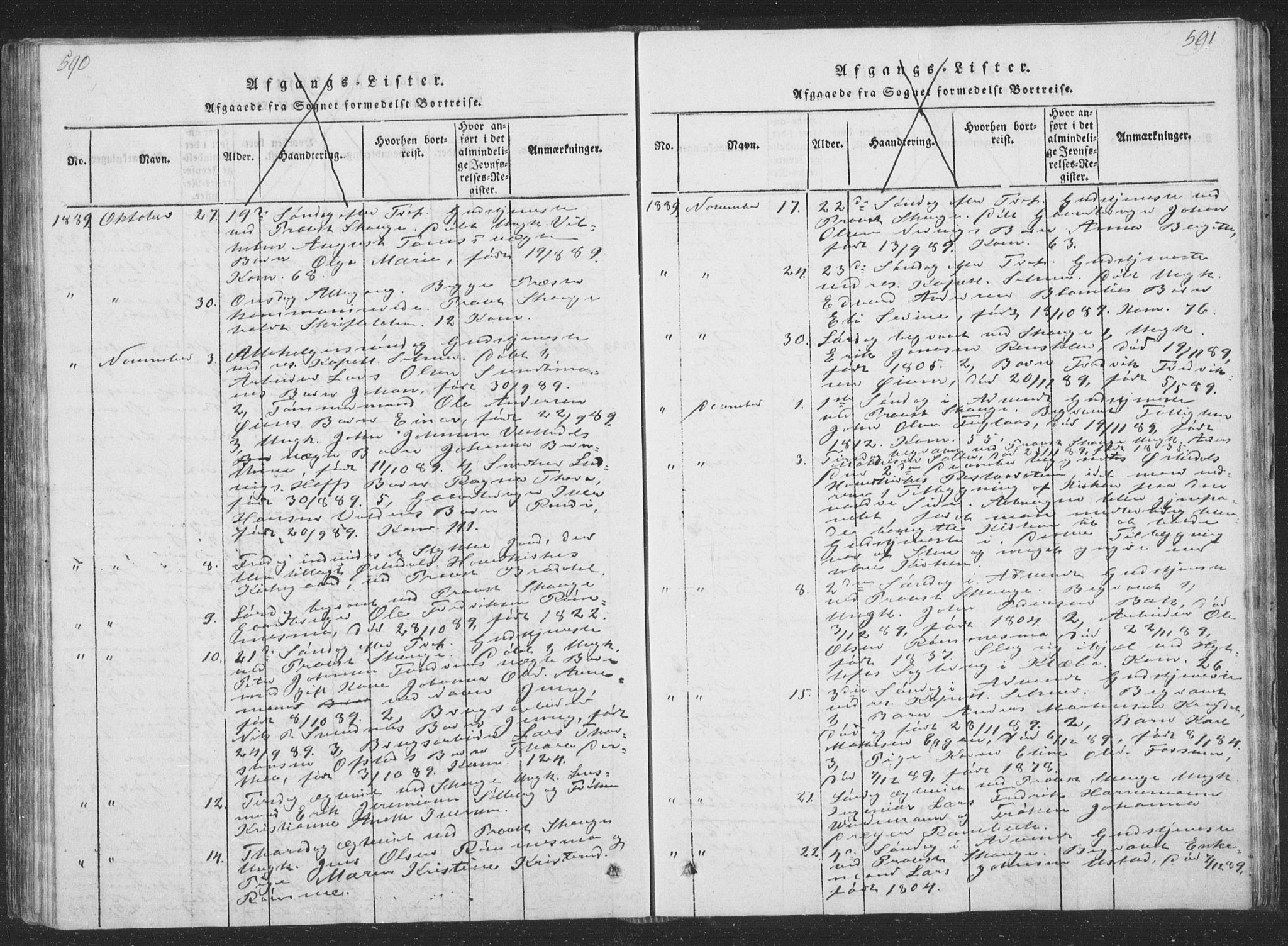 Ministerialprotokoller, klokkerbøker og fødselsregistre - Sør-Trøndelag, SAT/A-1456/668/L0816: Parish register (copy) no. 668C05, 1816-1893, p. 590-591
